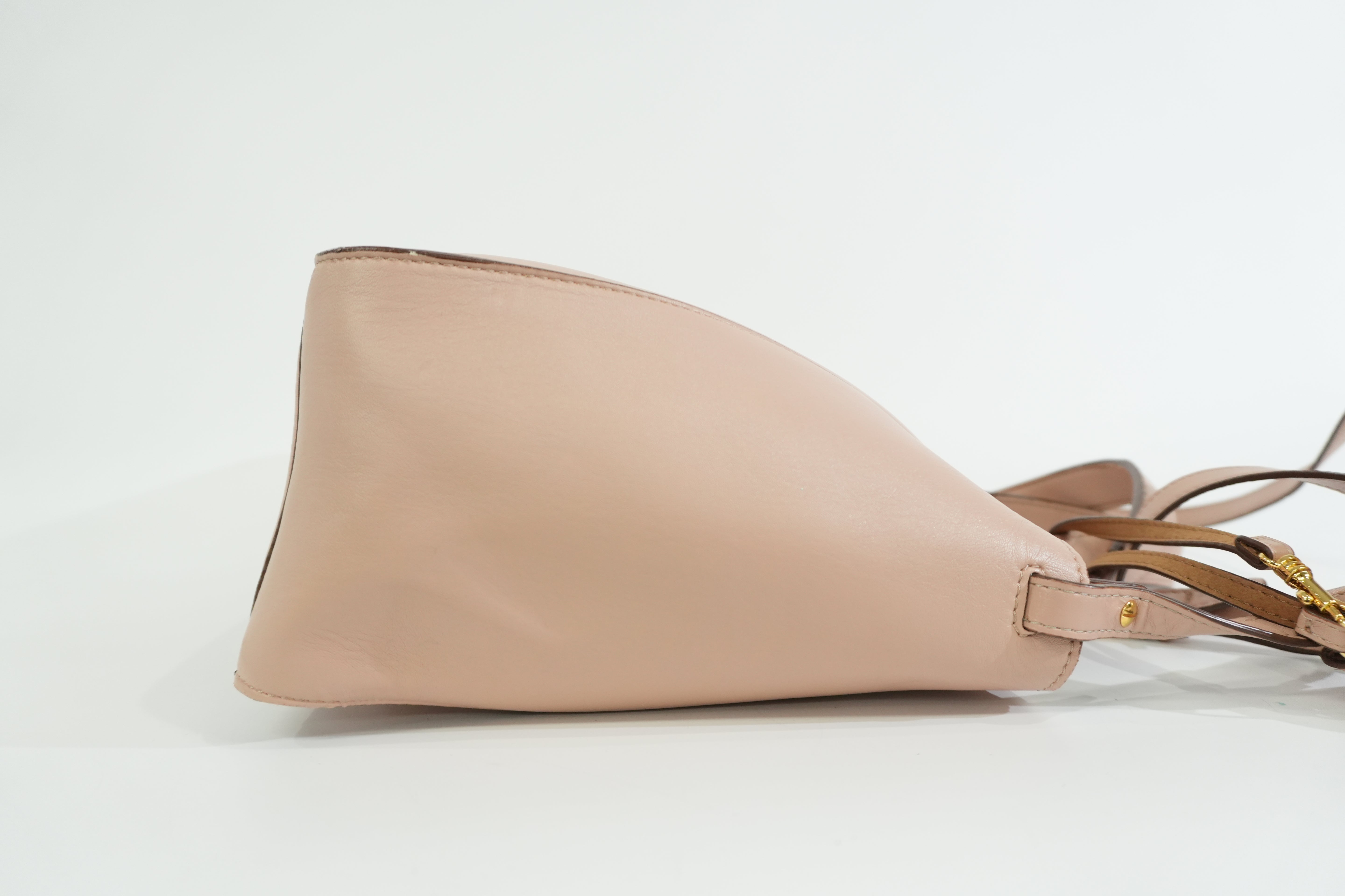 Pre-owned Stella McCartney Leather Logo Tote Bag Pink