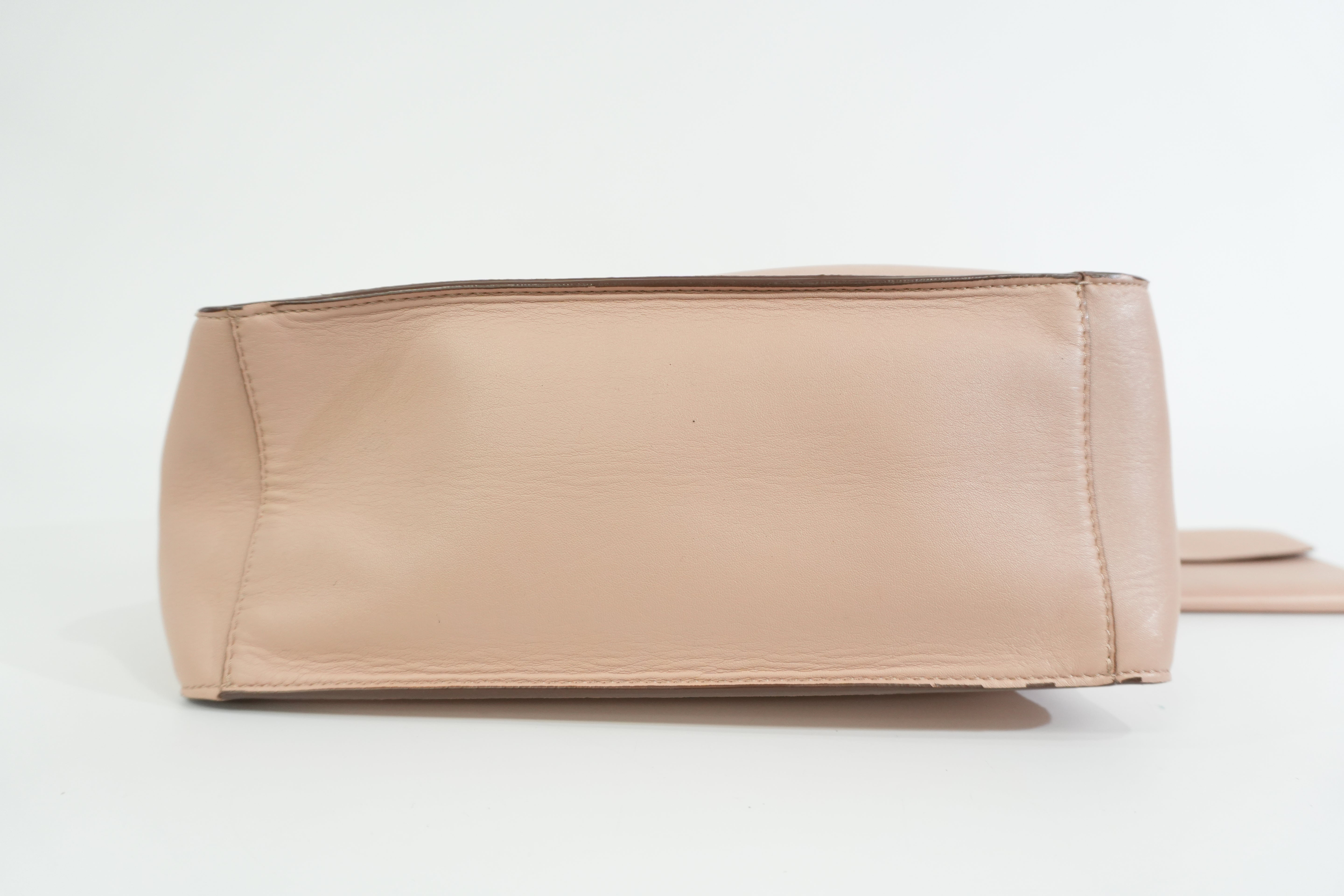 Pre-owned Stella McCartney Leather Logo Tote Bag Pink