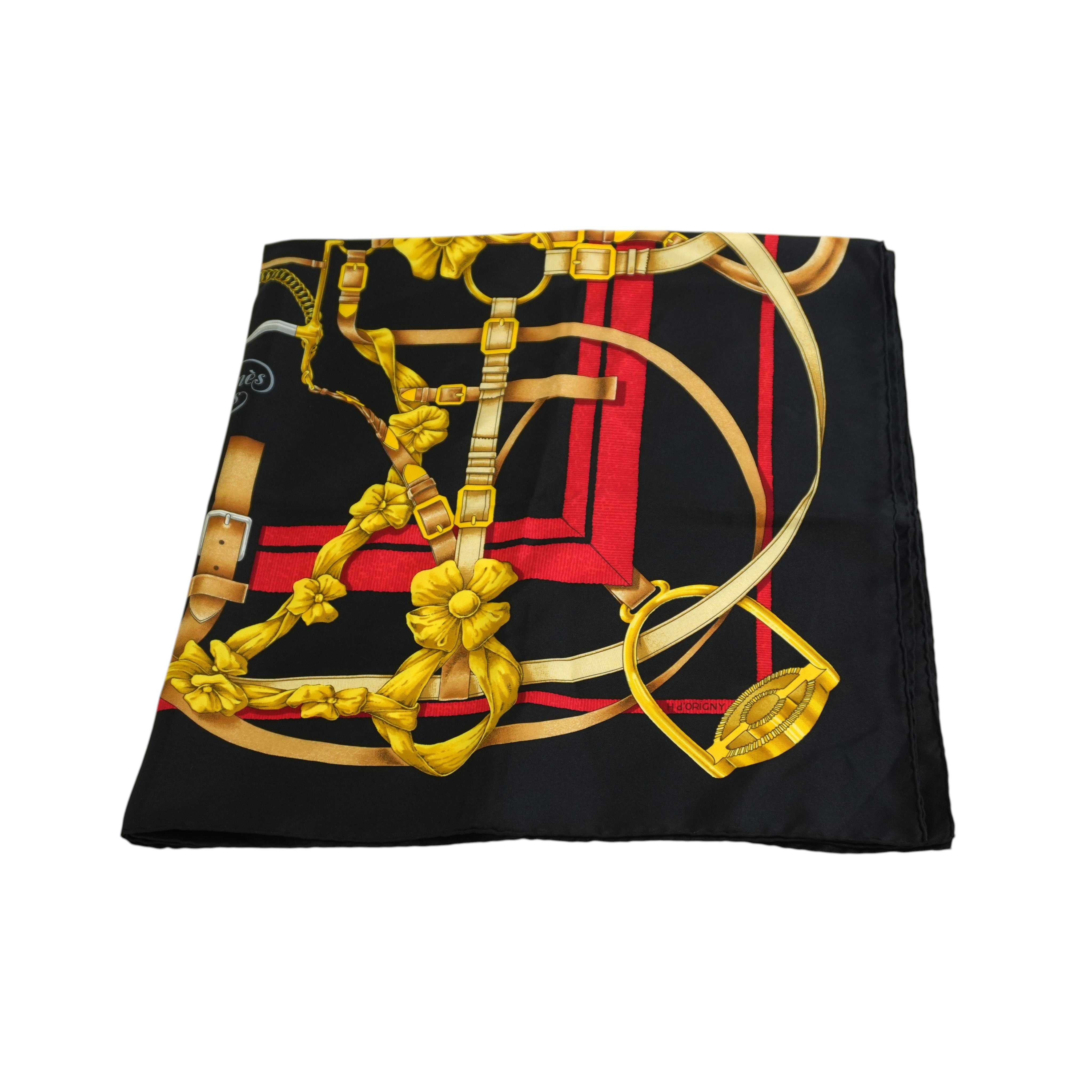 Pre-owned Hermes Scarf Black