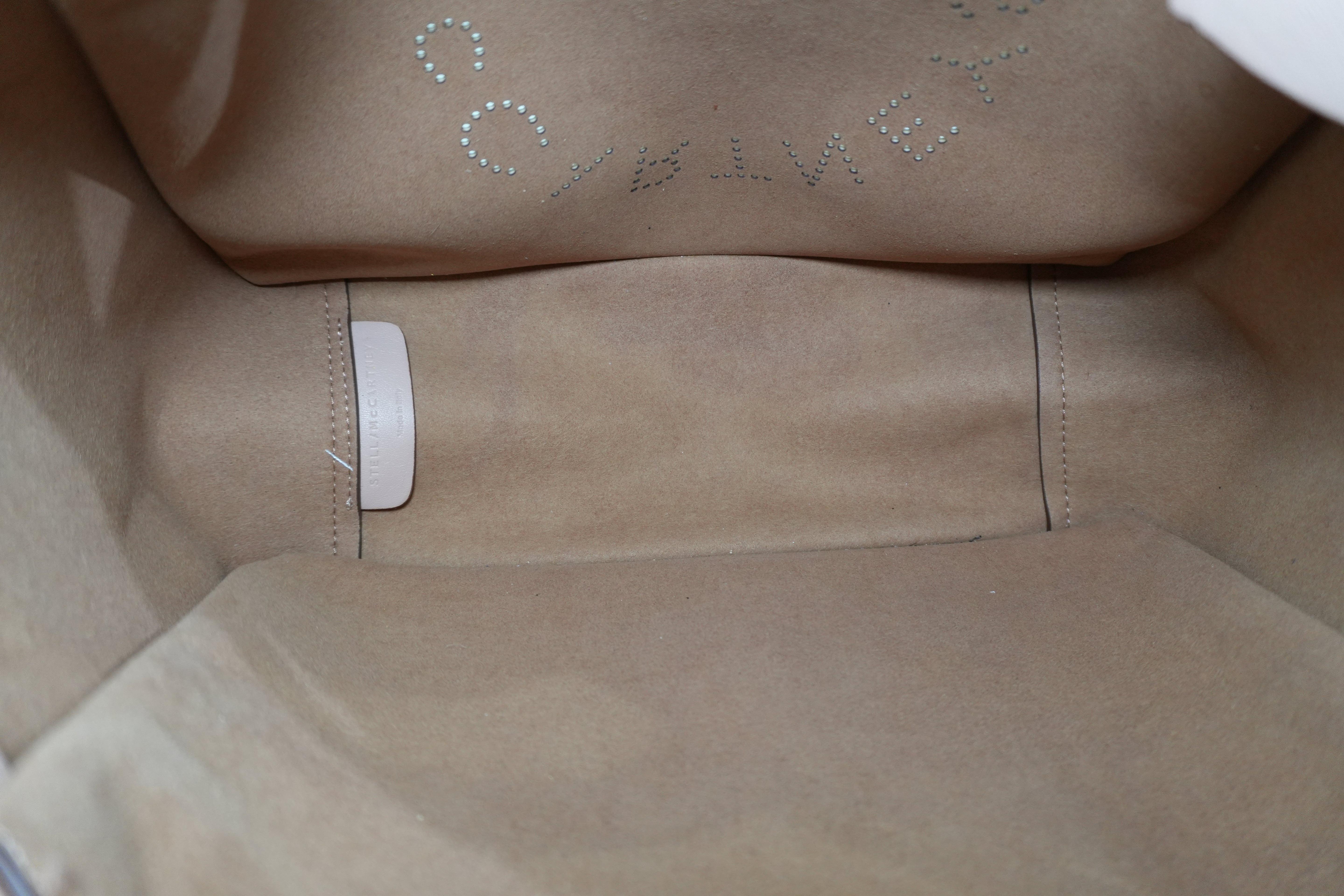 Pre-owned Stella McCartney Leather Logo Tote Bag Pink