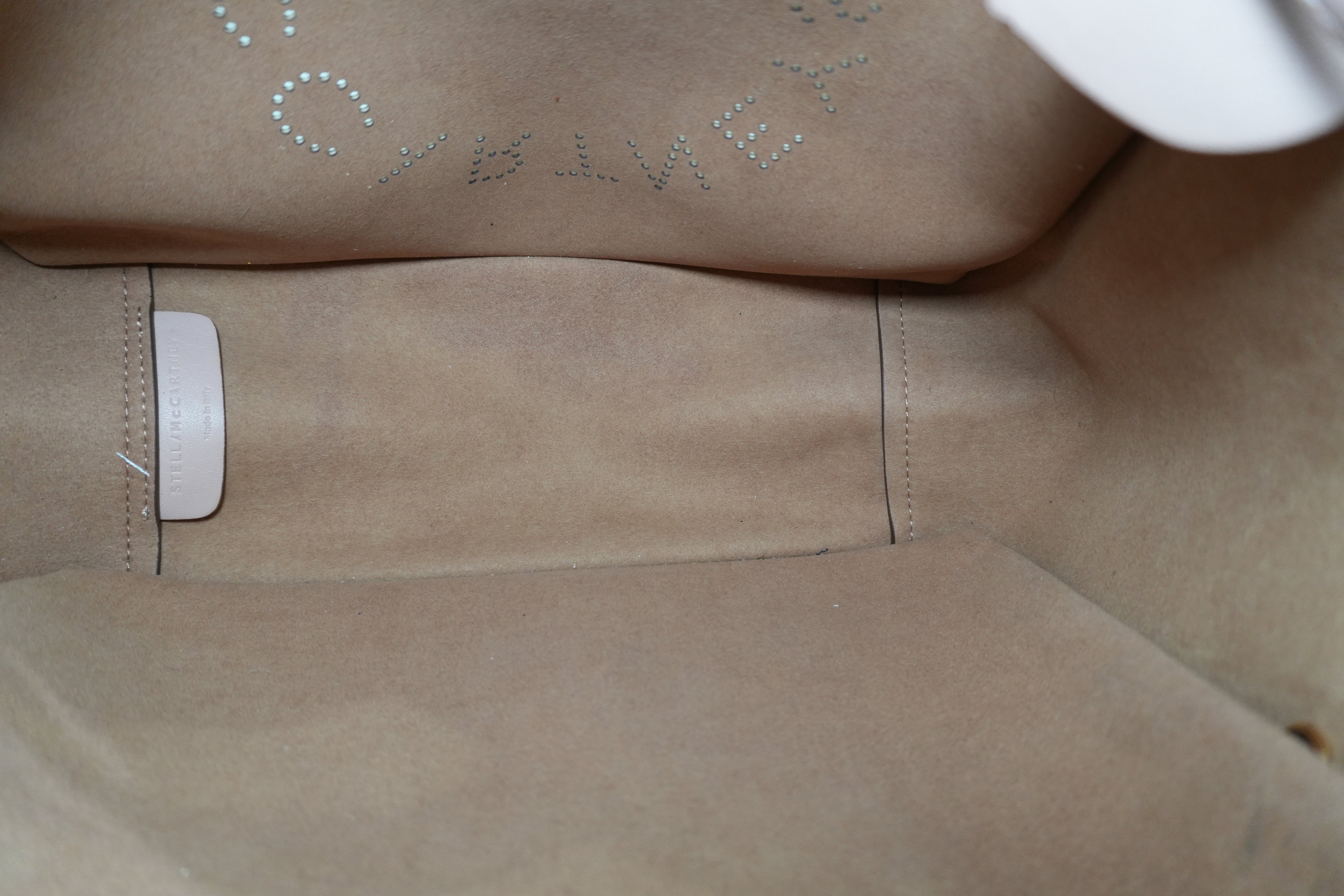 Pre-owned Stella McCartney Leather Logo Tote Bag Pink