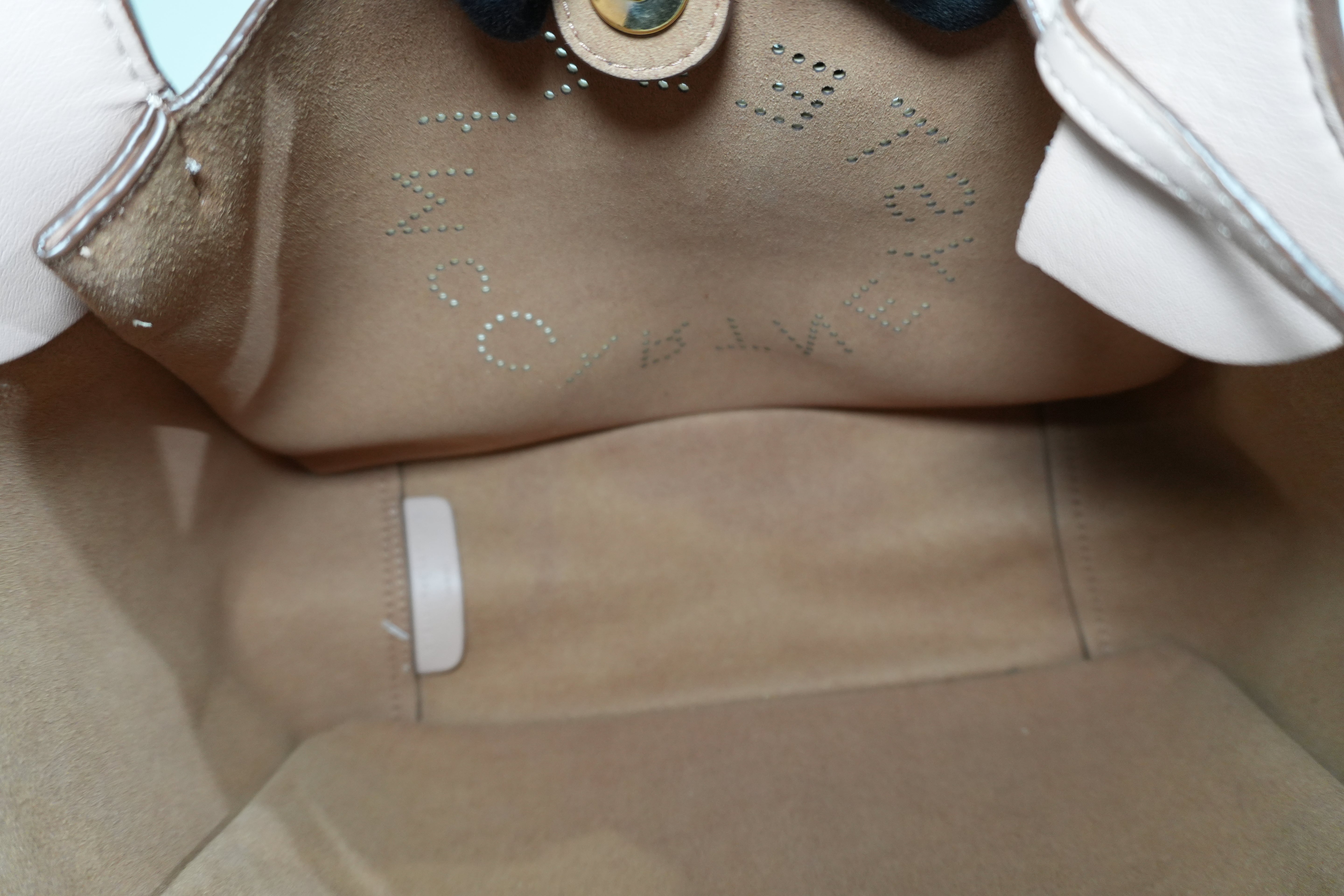 Pre-owned Stella McCartney Leather Logo Tote Bag Pink