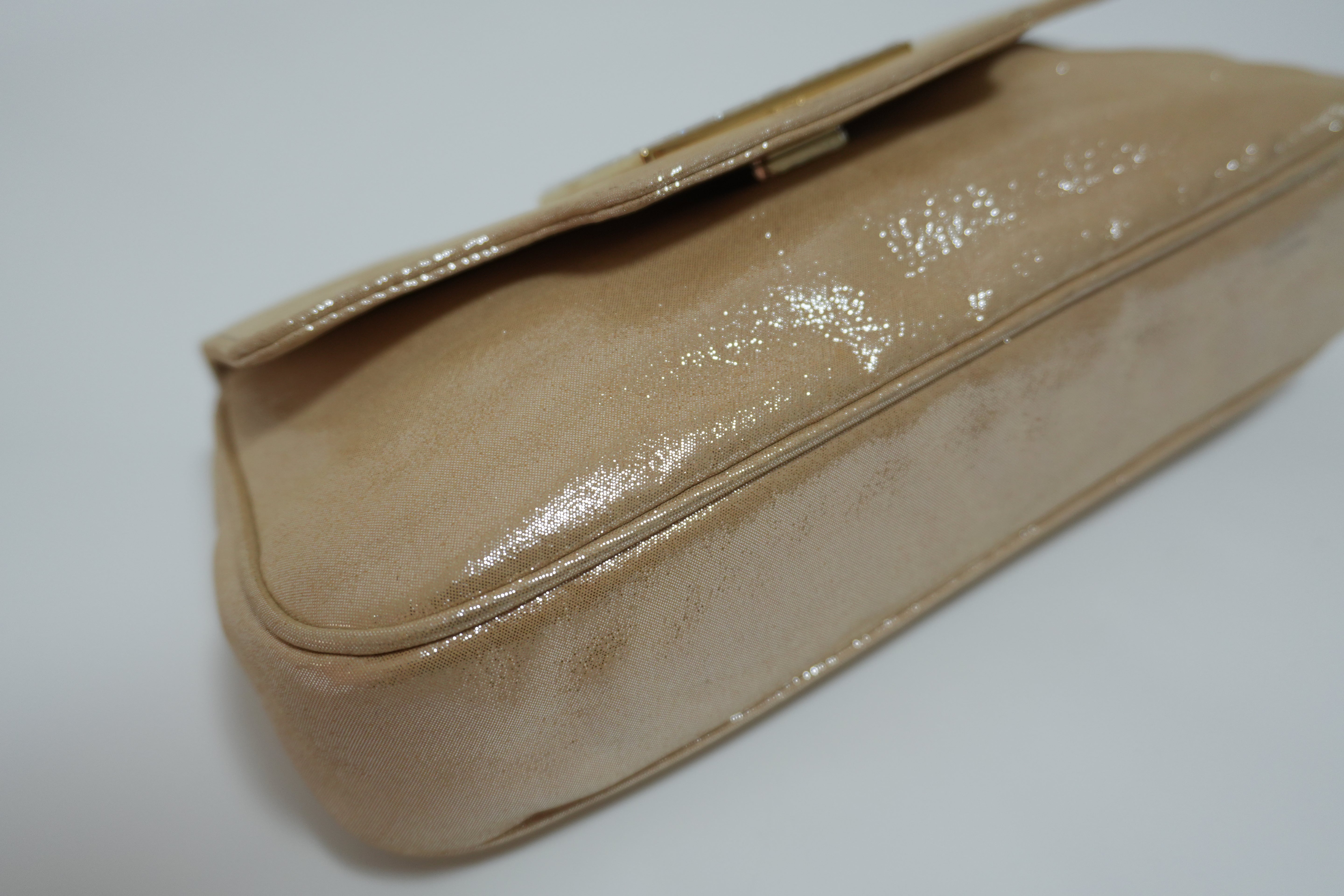 Fendi Clutch Bag Champagne Gold Used