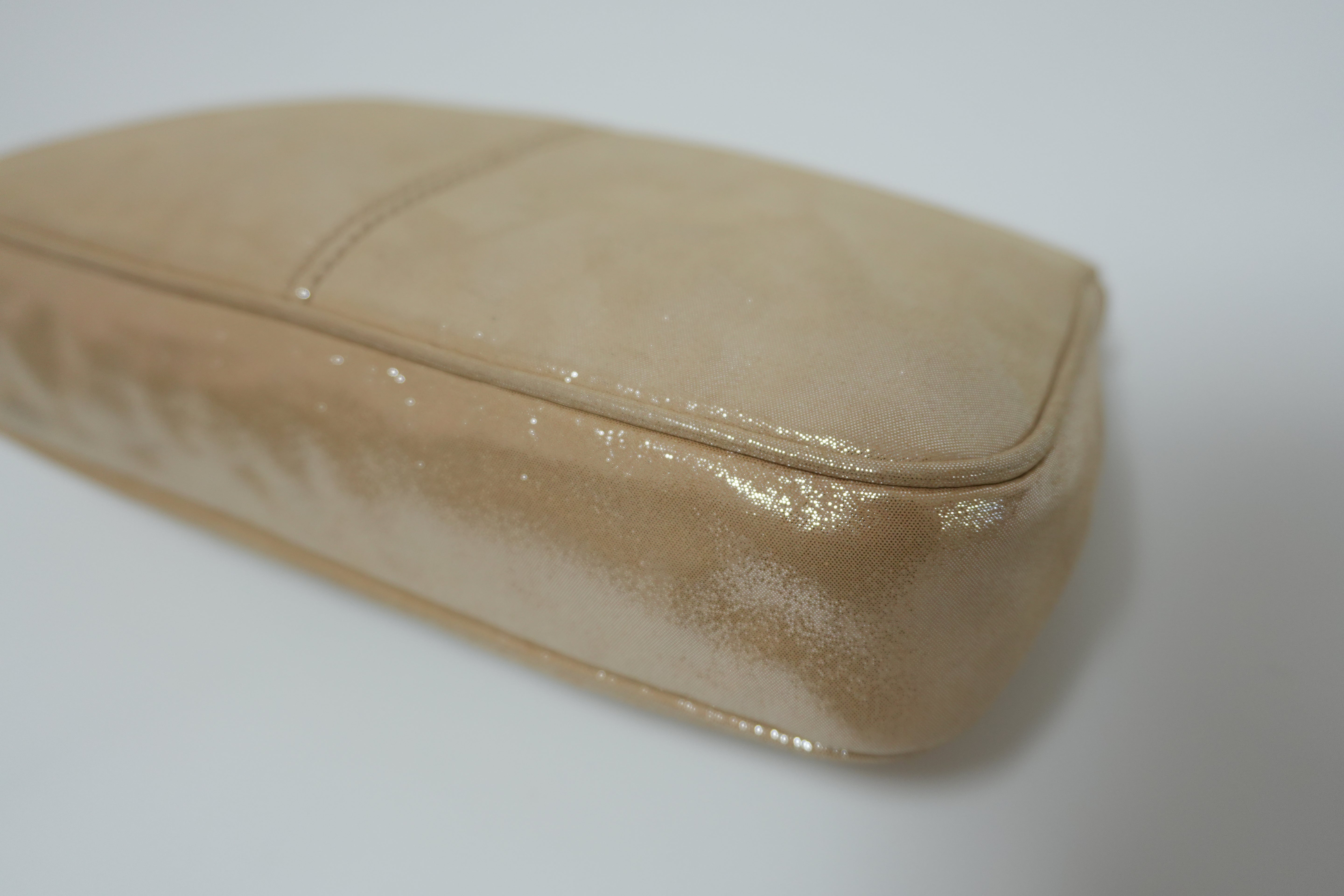 Fendi Clutch Bag Champagne Gold Used