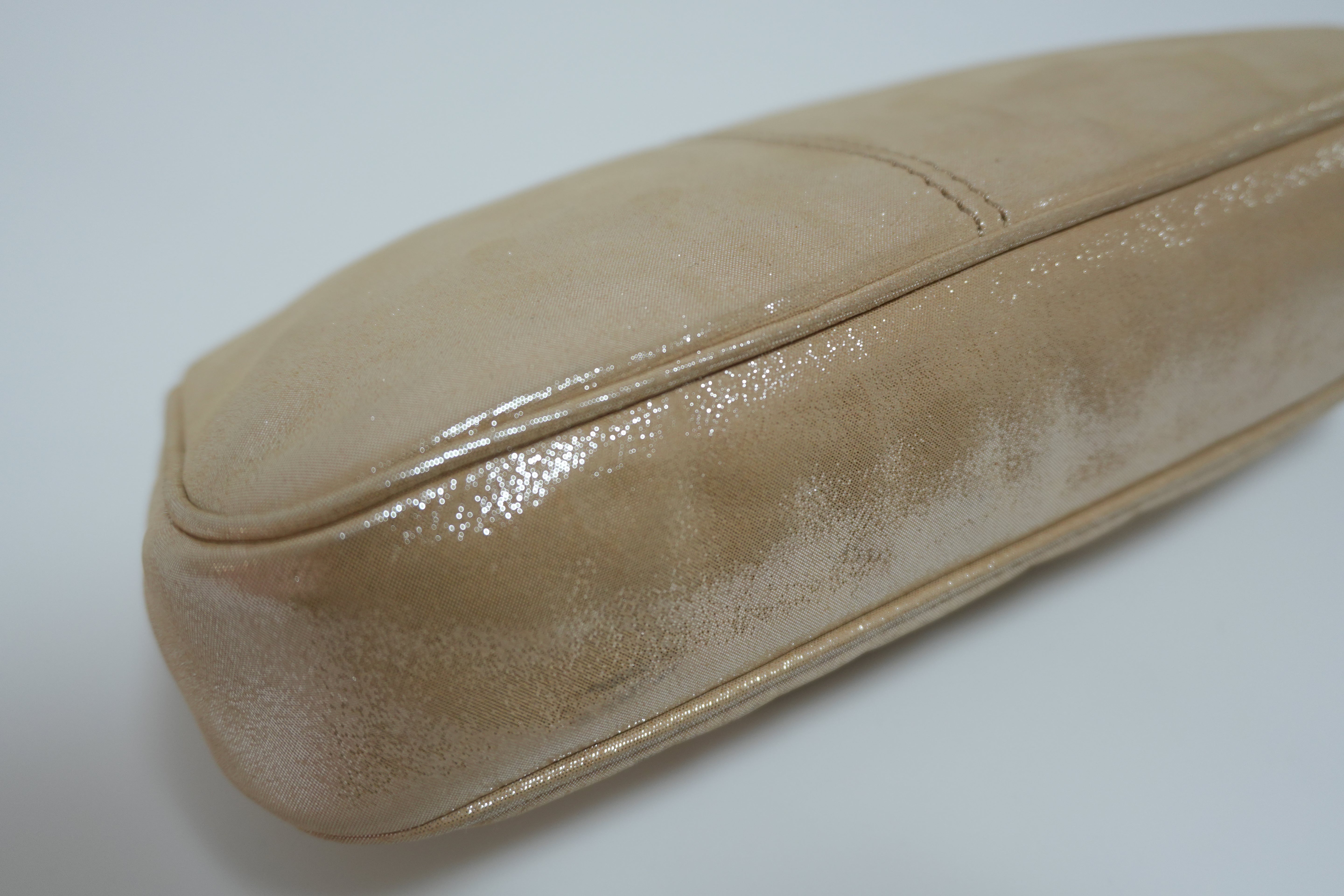 Fendi Clutch Bag Champagne Gold Used