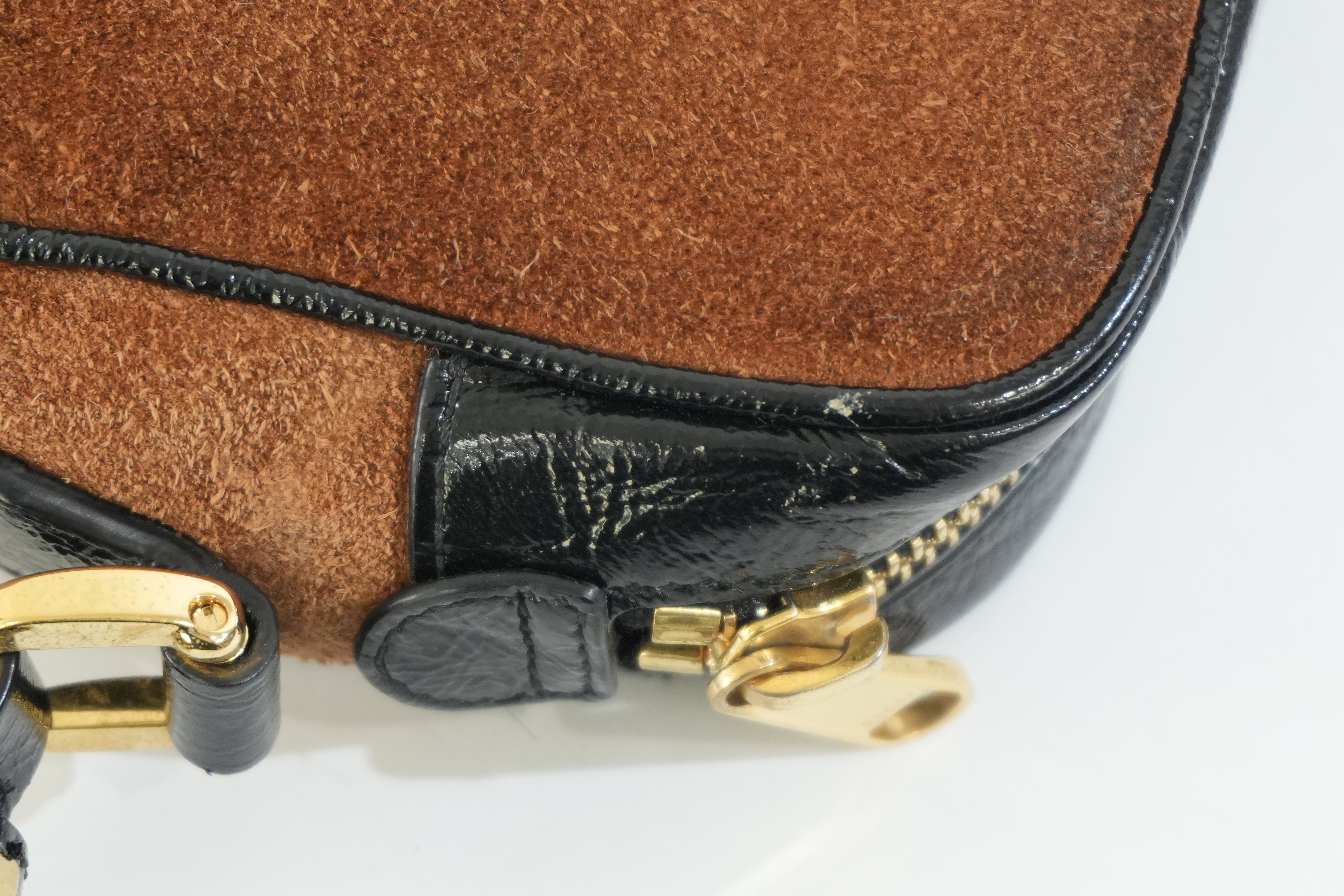 Pre-owned Gucci Suede Ophidia Crossbody Bag Brown