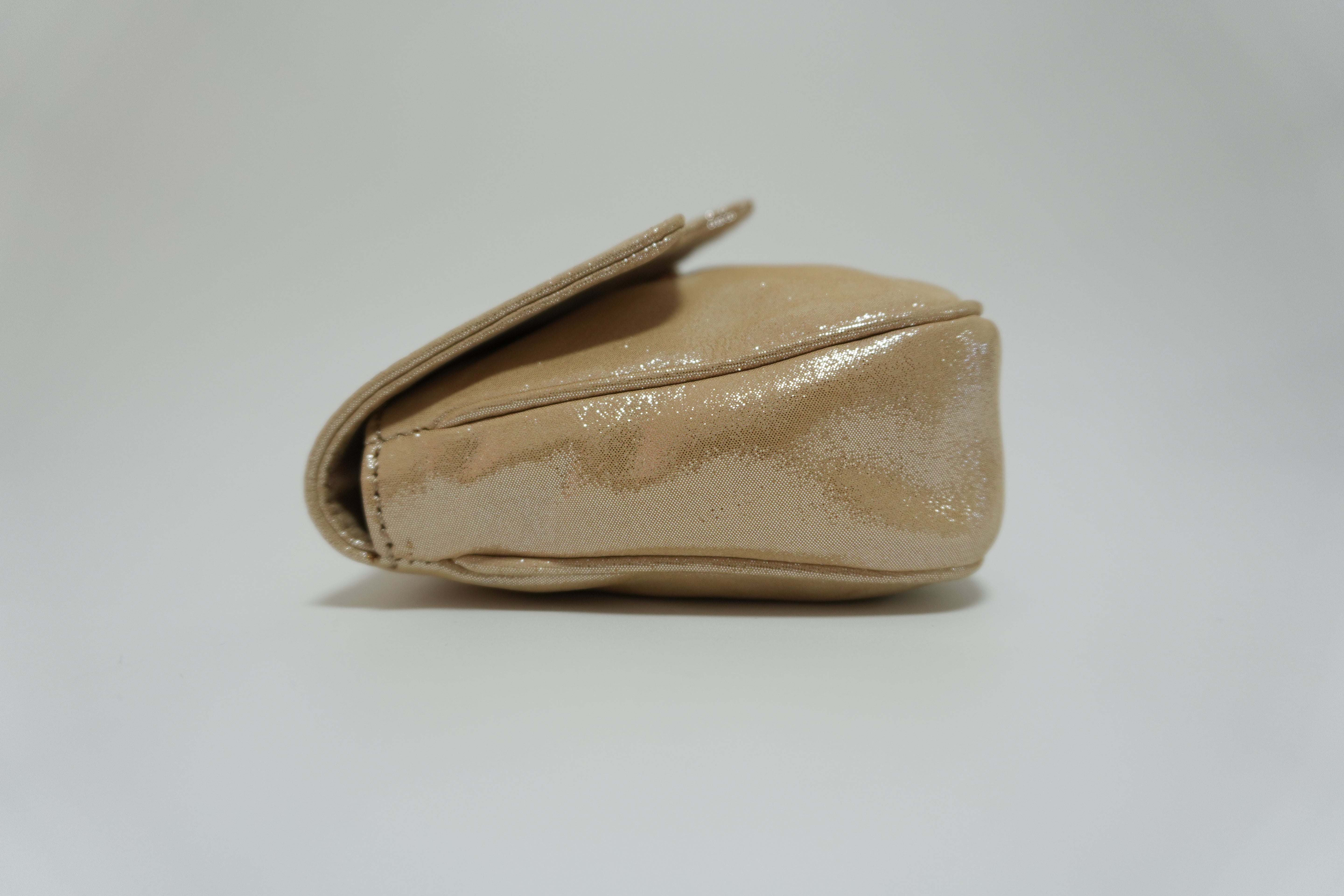 Fendi Clutch Bag Champagne Gold Used