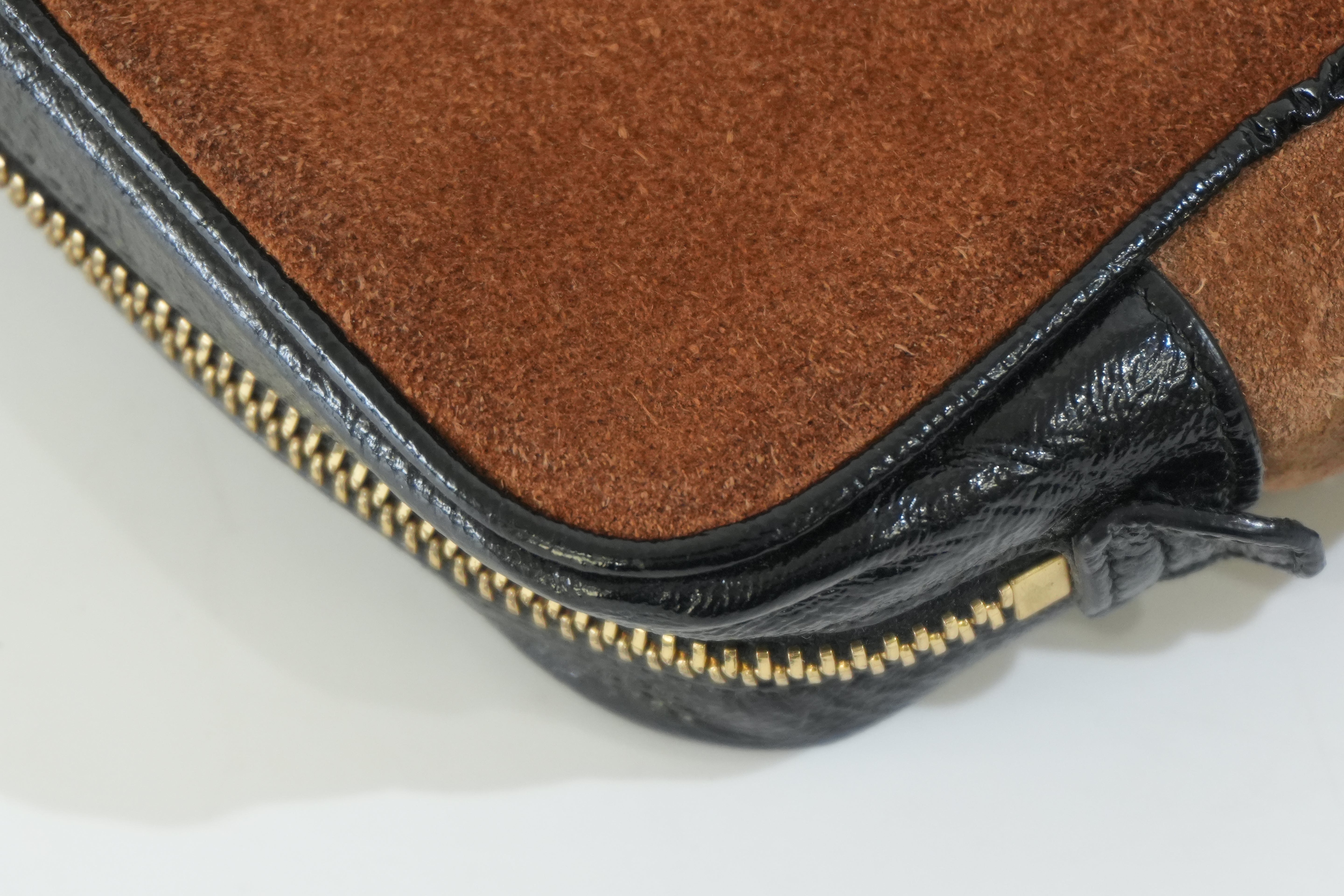 Pre-owned Gucci Suede Ophidia Crossbody Bag Brown