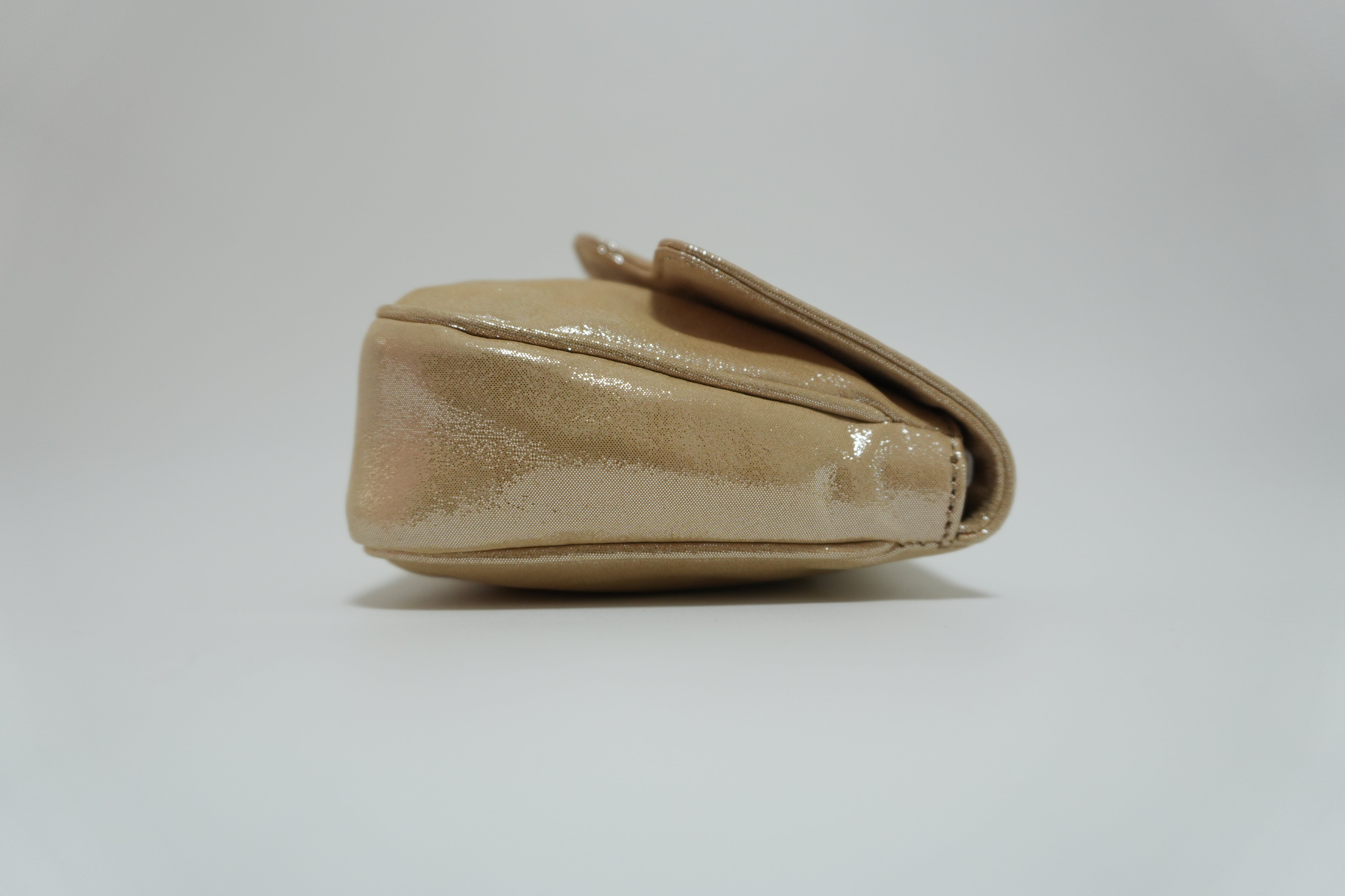 Fendi Clutch Bag Champagne Gold Used