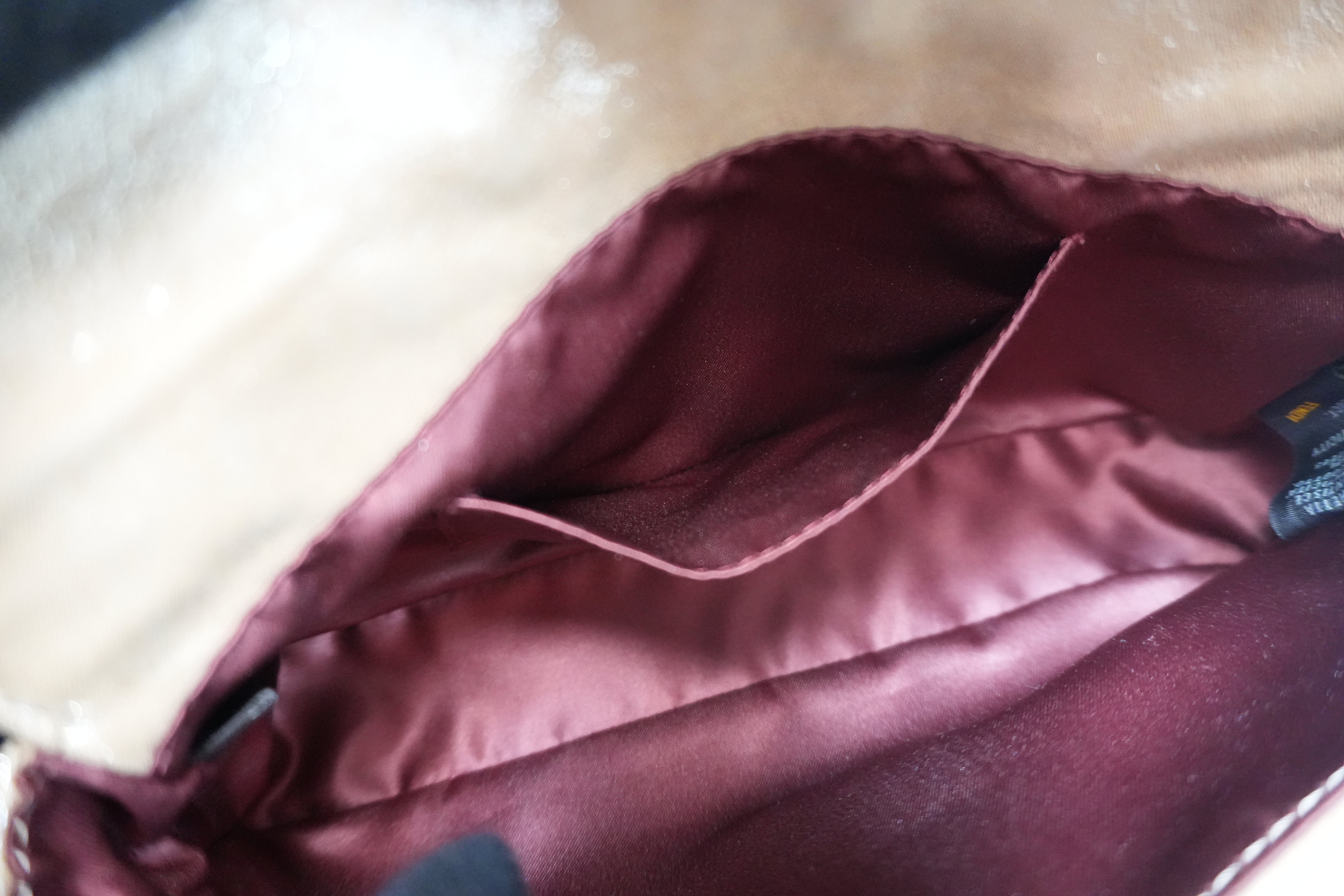 Fendi Clutch Bag Champagne Gold Used