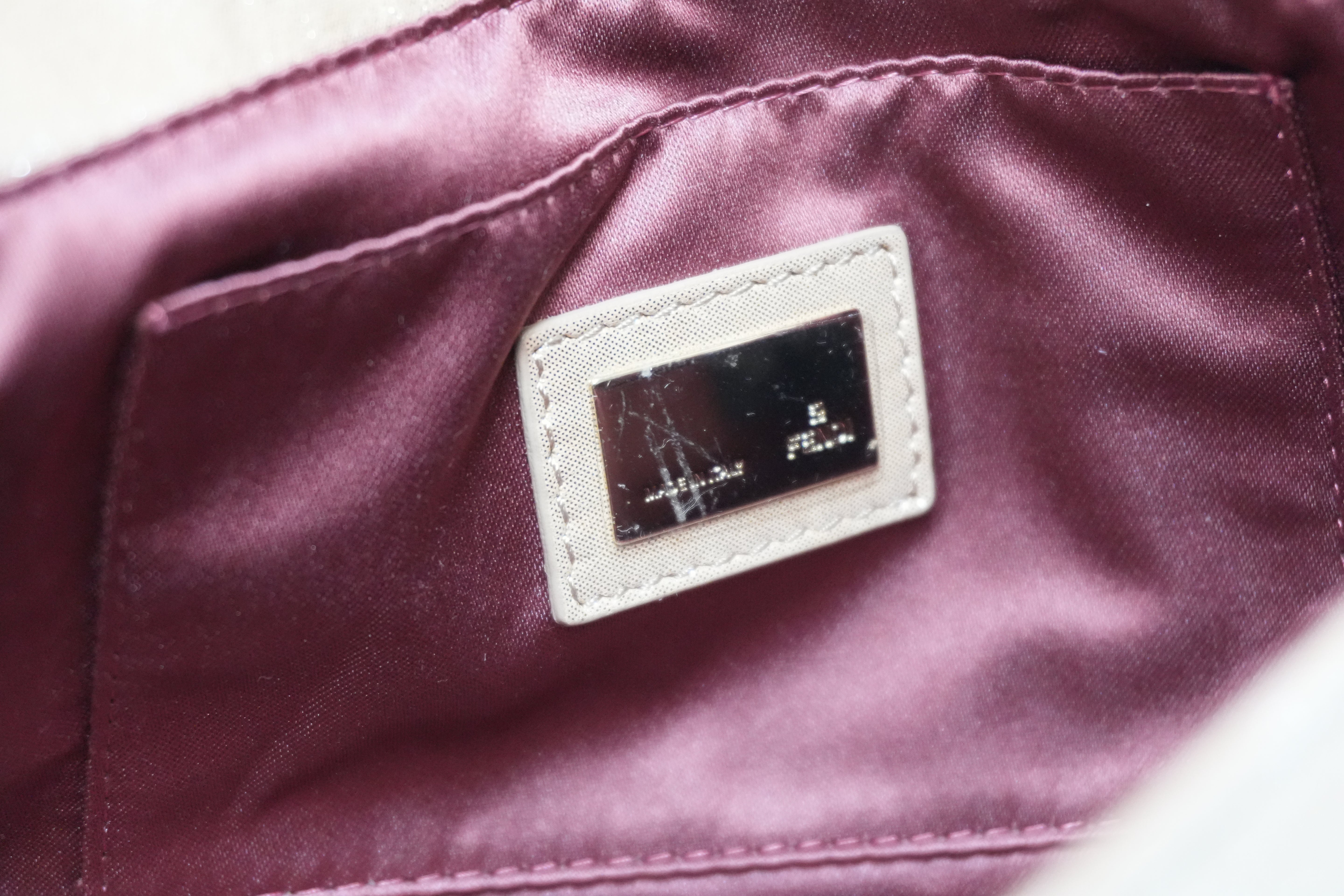 Fendi Clutch Bag Champagne Gold Used