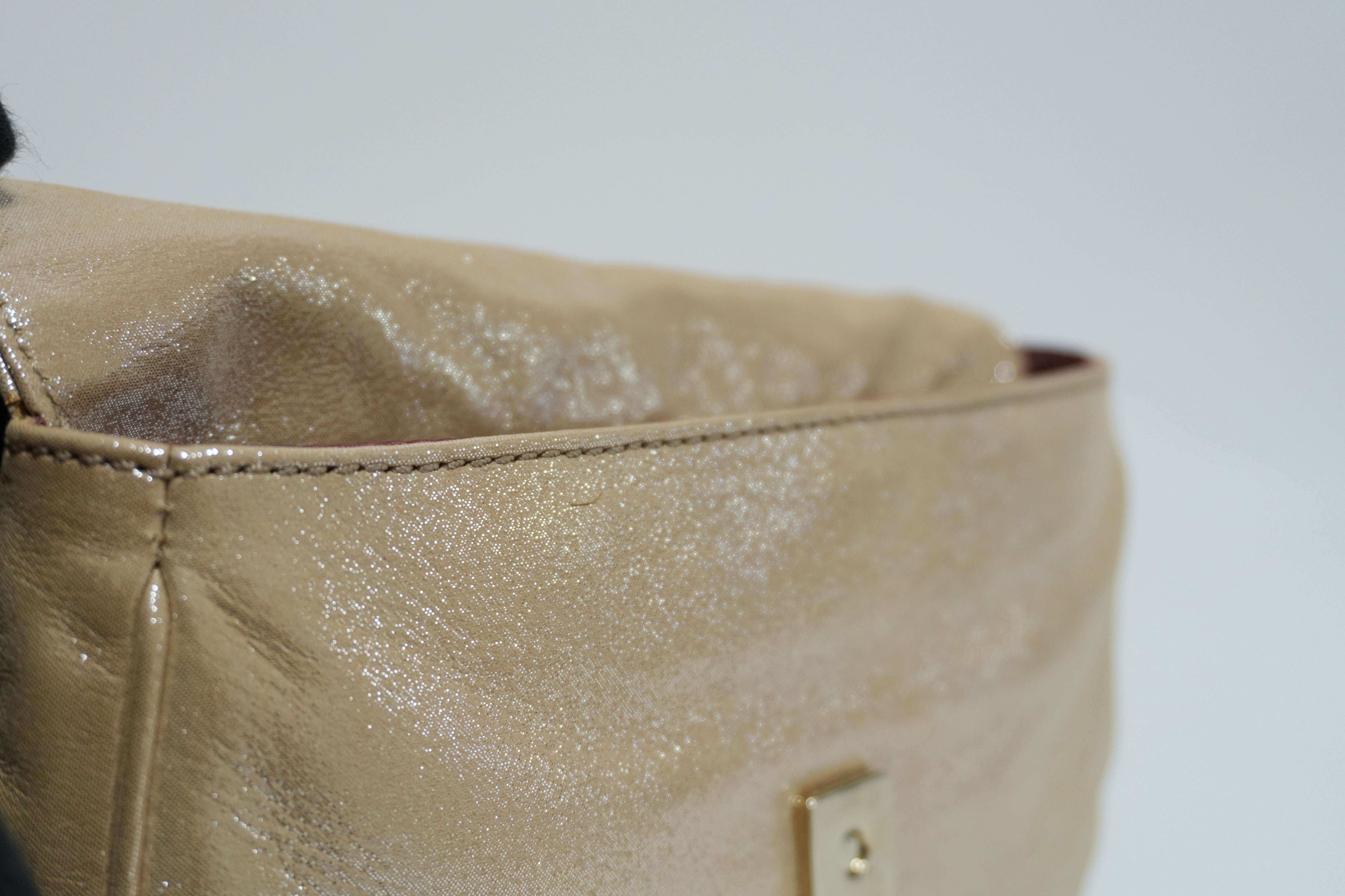 Fendi Clutch Bag Champagne Gold Used