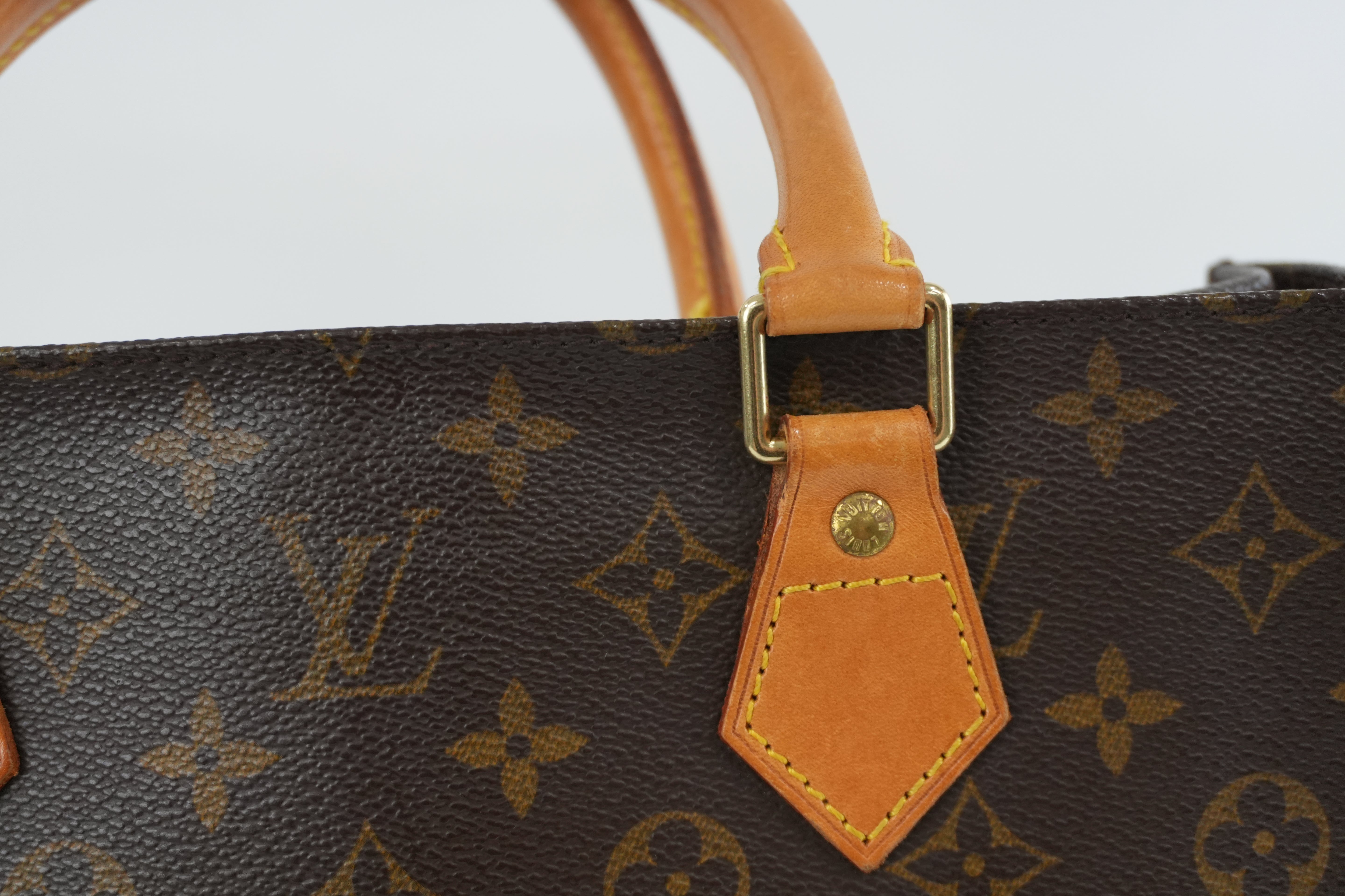 Louis Vuitton Monogram Sac Plat Tote Bag Used