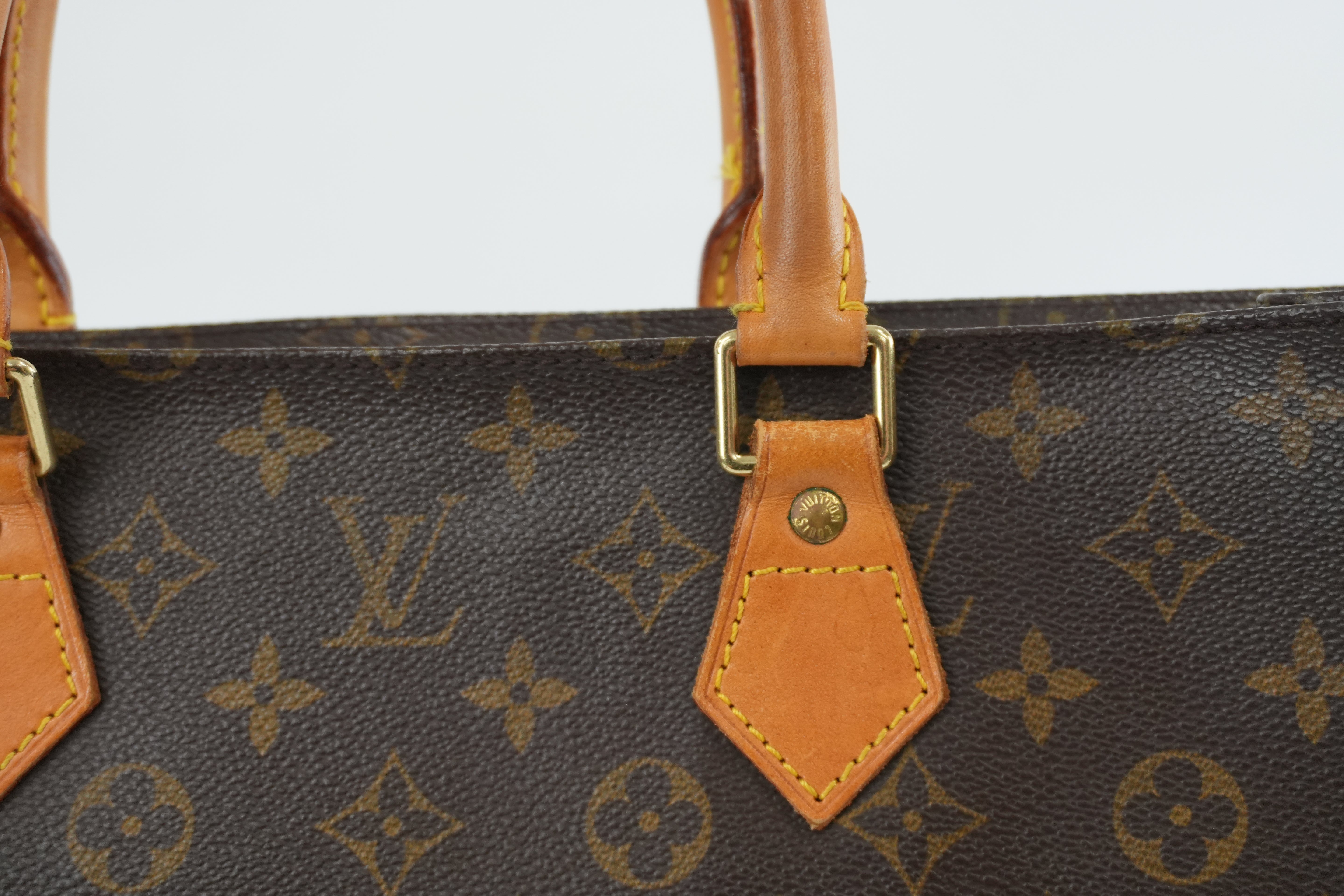 Louis Vuitton Monogram Sac Plat Tote Bag Used