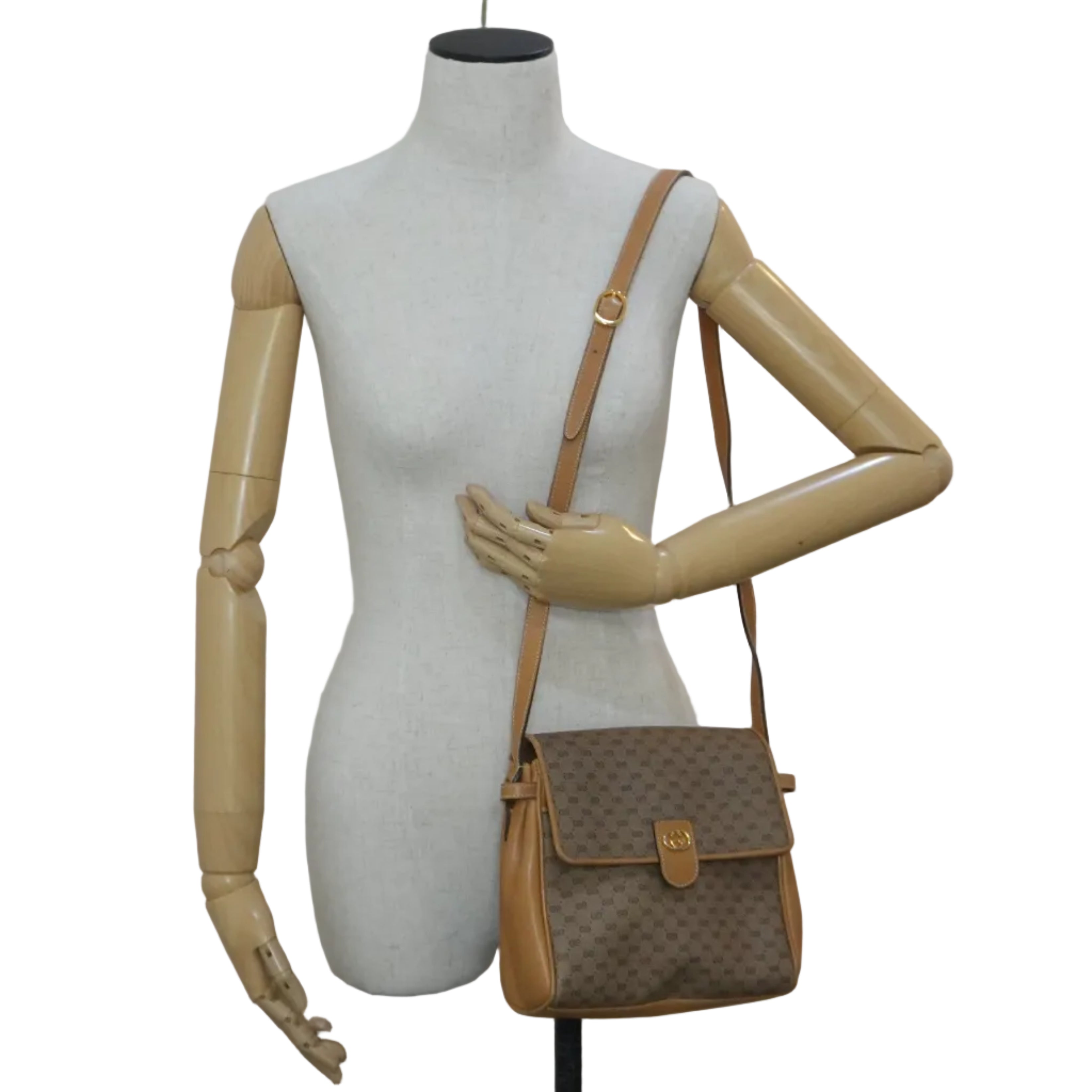 Pre-owned Gucci Microguccisima Shoulder Bag Brown