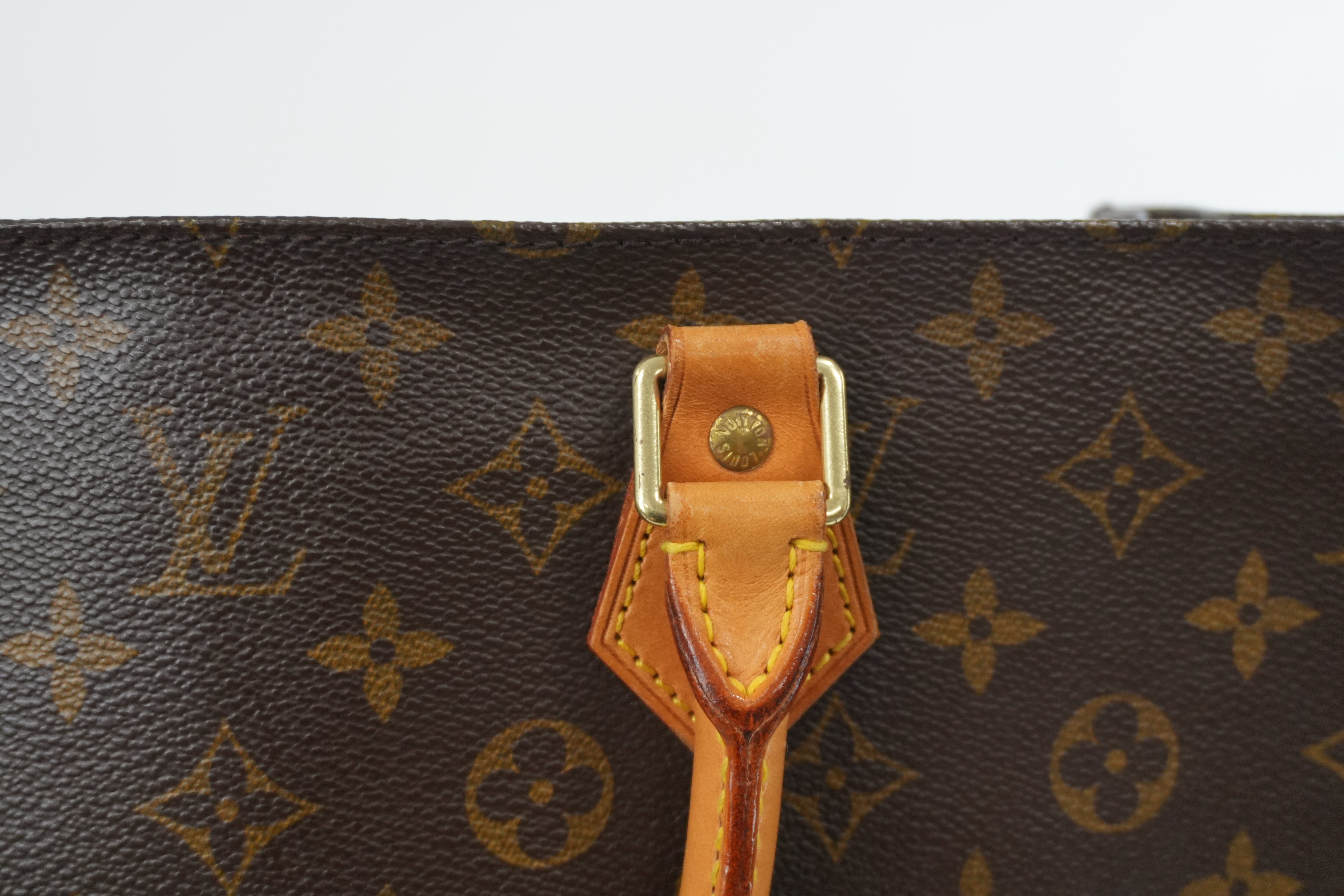 Louis Vuitton Monogram Sac Plat Tote Bag Used