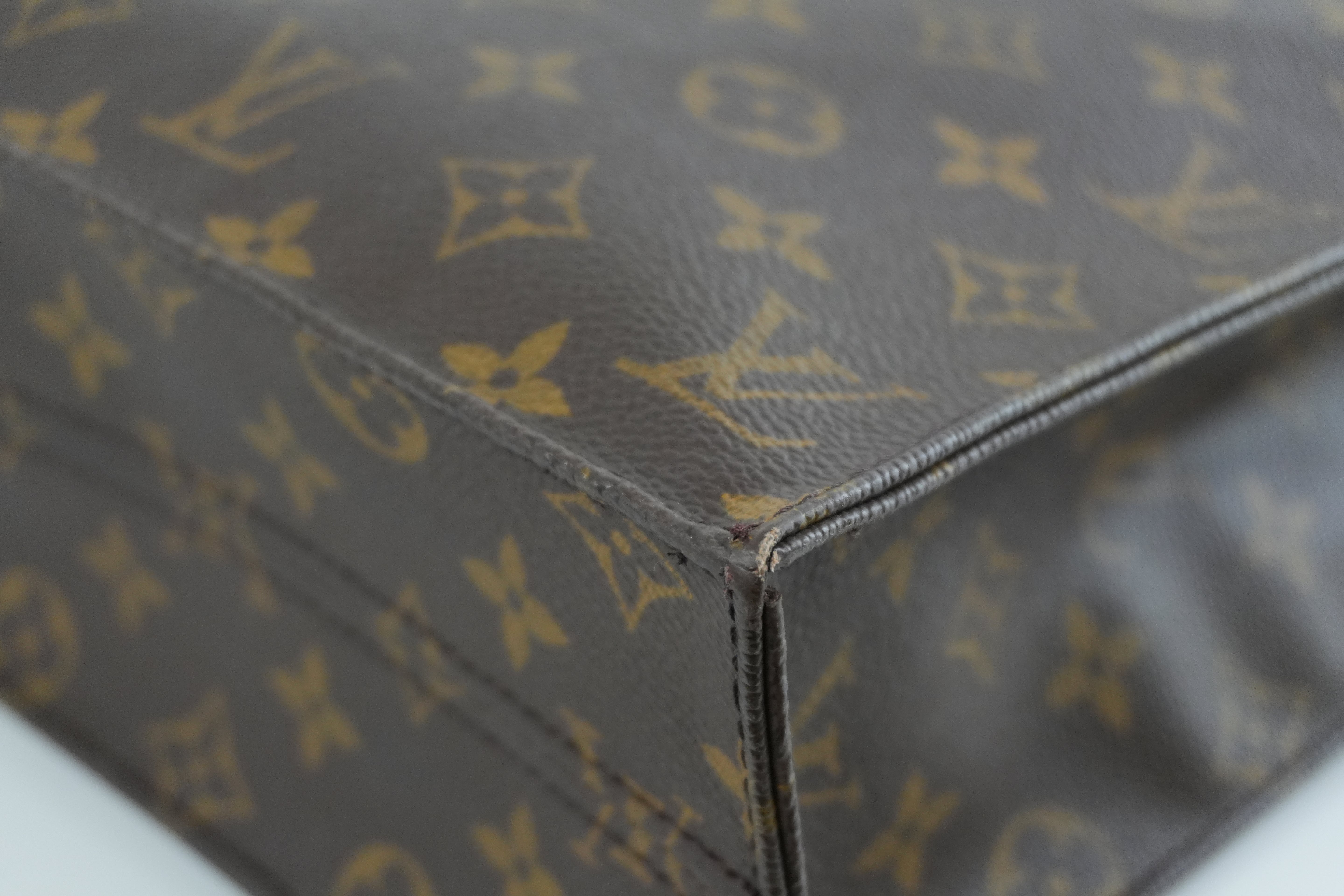Louis Vuitton Monogram Sac Plat Tote Bag Used