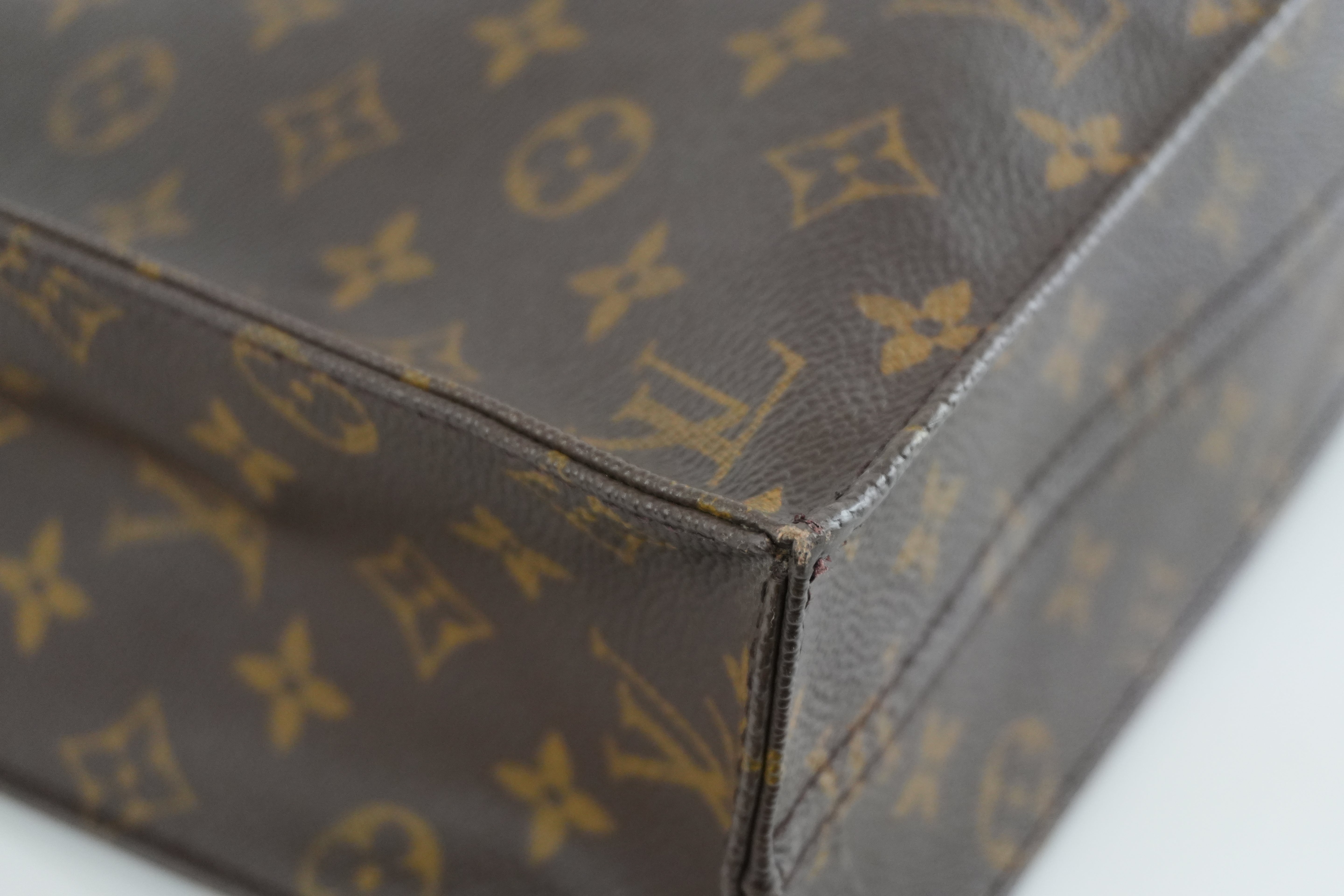 Louis Vuitton Monogram Sac Plat Tote Bag Used