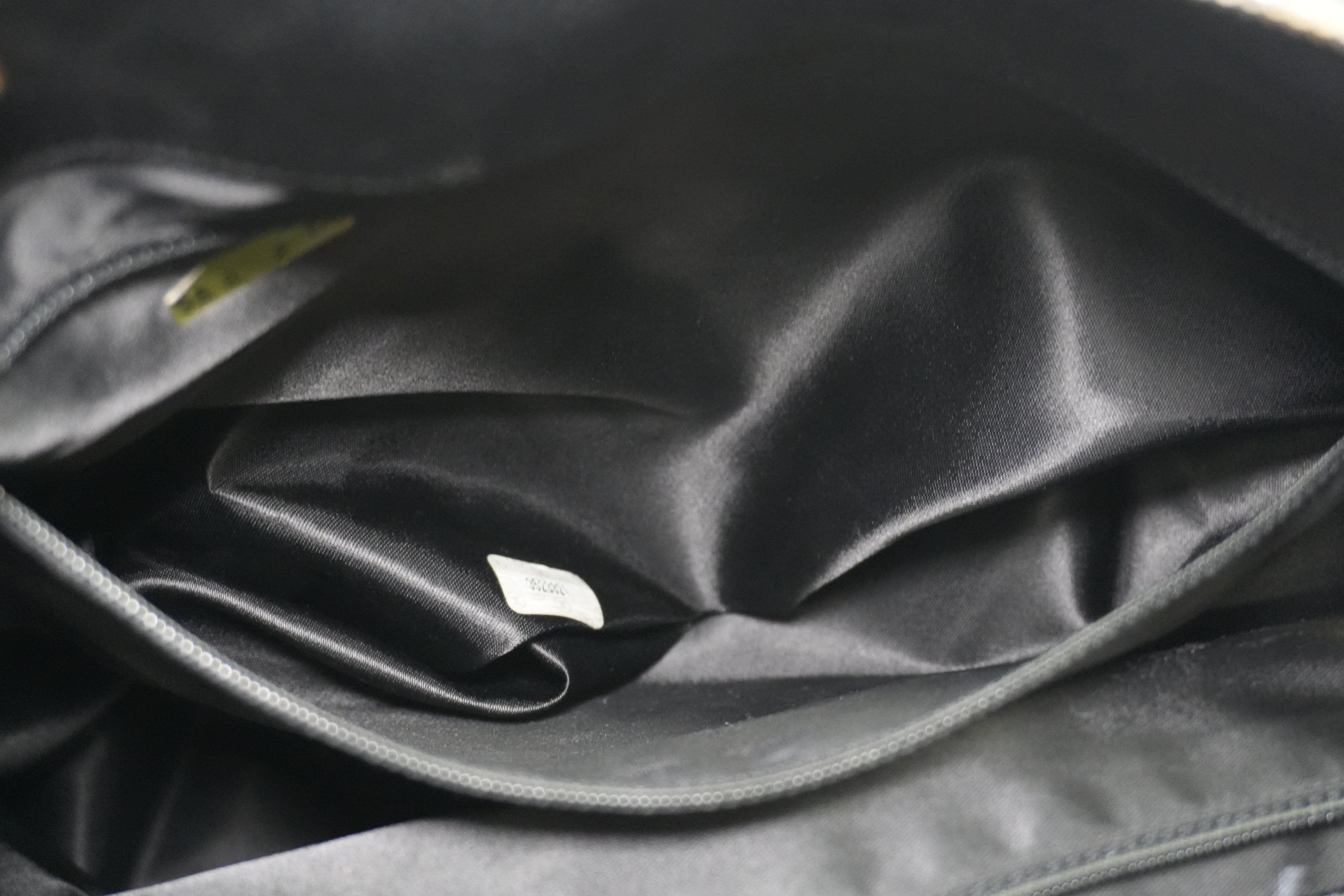 Pre-owned Caviar Skin Leather Chain Shoulder Tote Bag Black