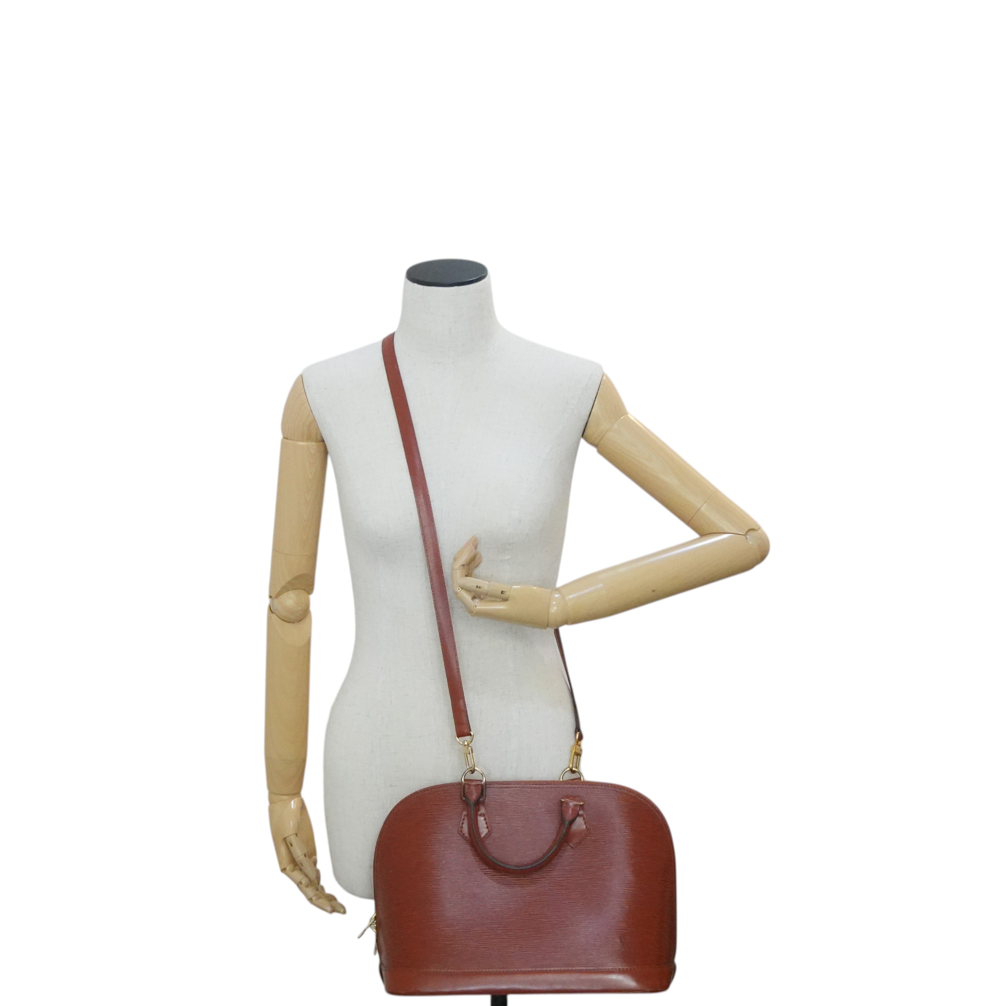 Pre-owned Louis Vuitton Epi Two Way Alma Shoulder Bag Brown