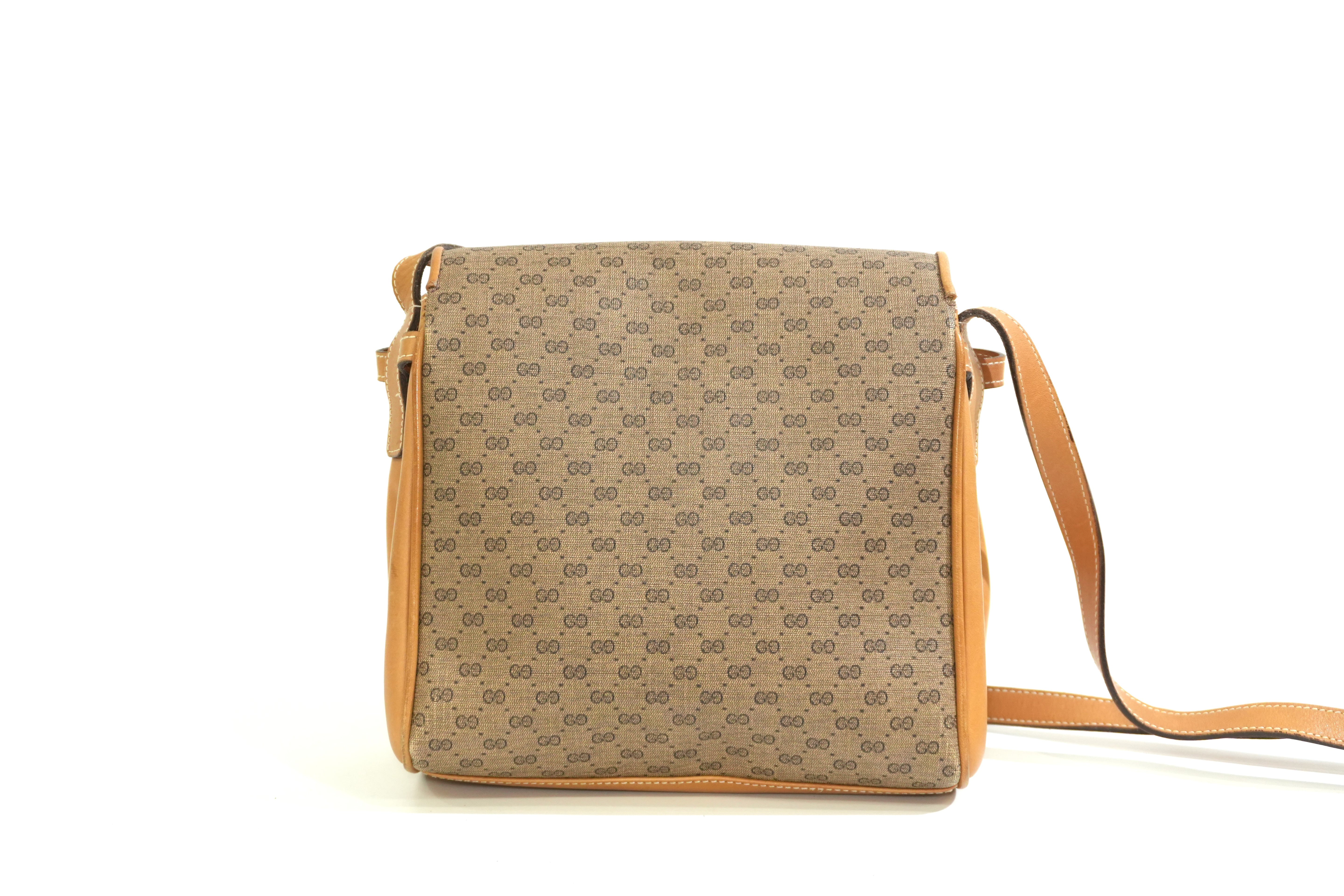 Pre-owned Gucci Microguccisima Shoulder Bag Brown