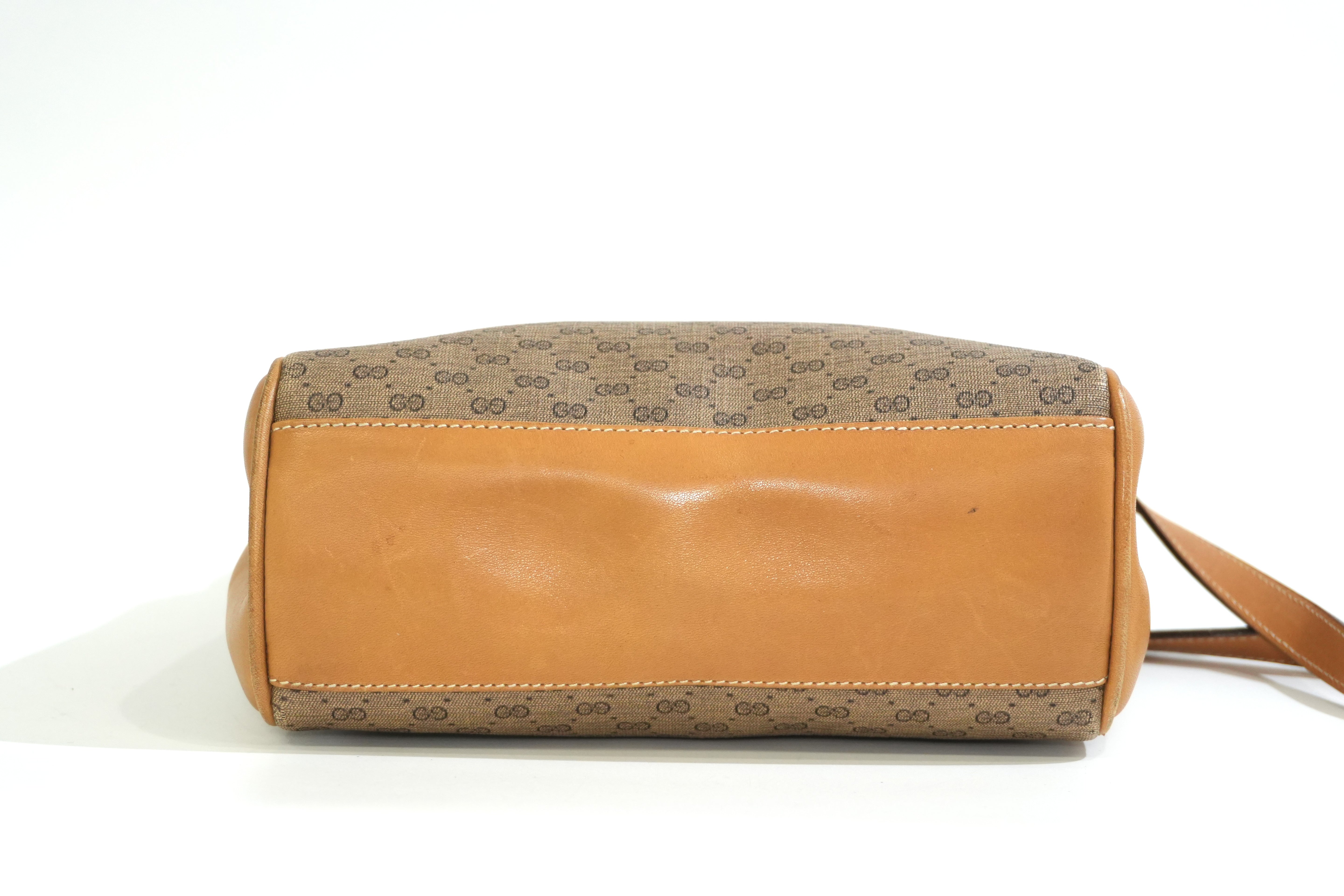 Pre-owned Gucci Microguccisima Shoulder Bag Brown