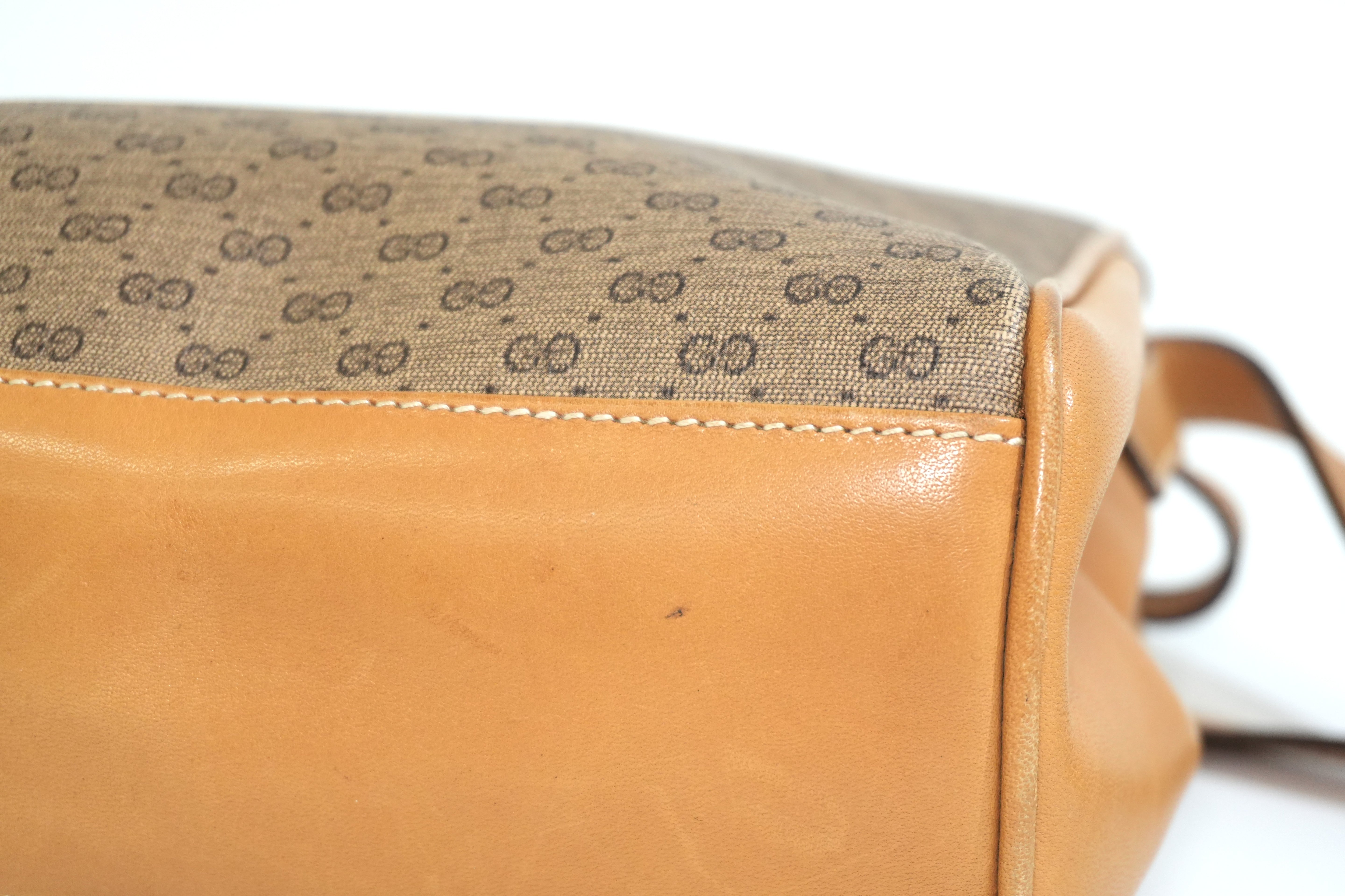 Pre-owned Gucci Microguccisima Shoulder Bag Brown