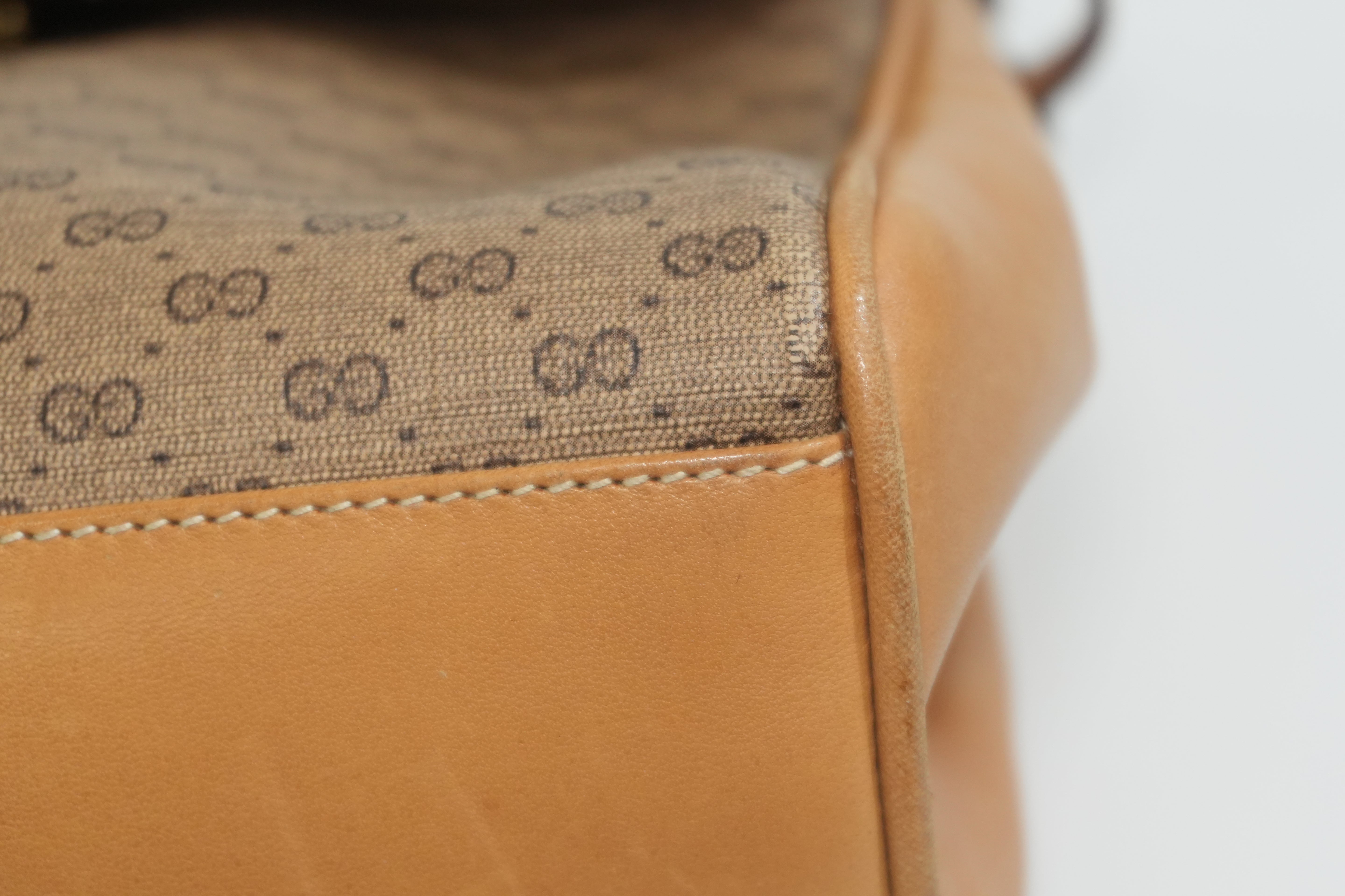 Pre-owned Gucci Microguccisima Shoulder Bag Brown