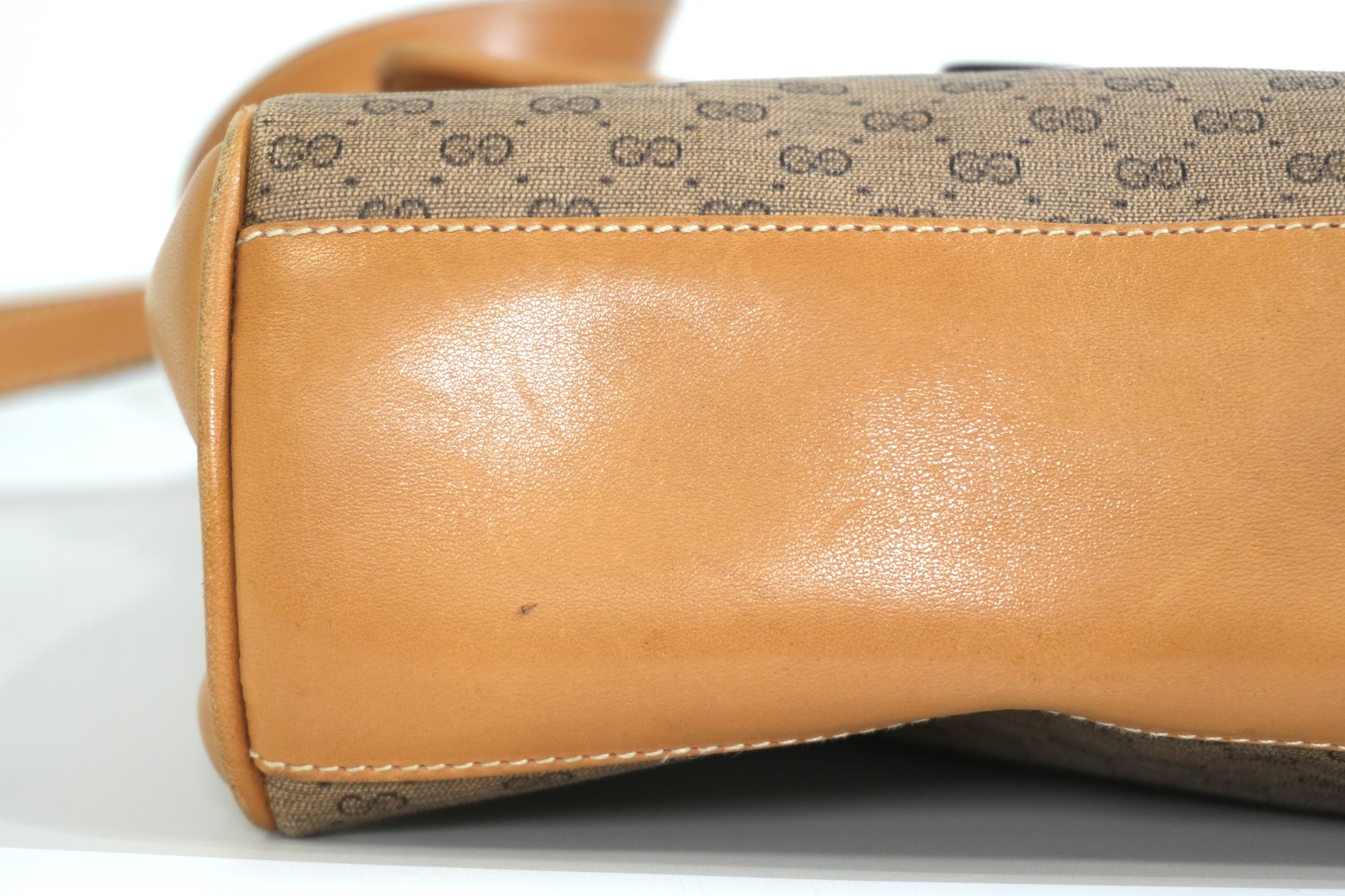 Pre-owned Gucci Microguccisima Shoulder Bag Brown