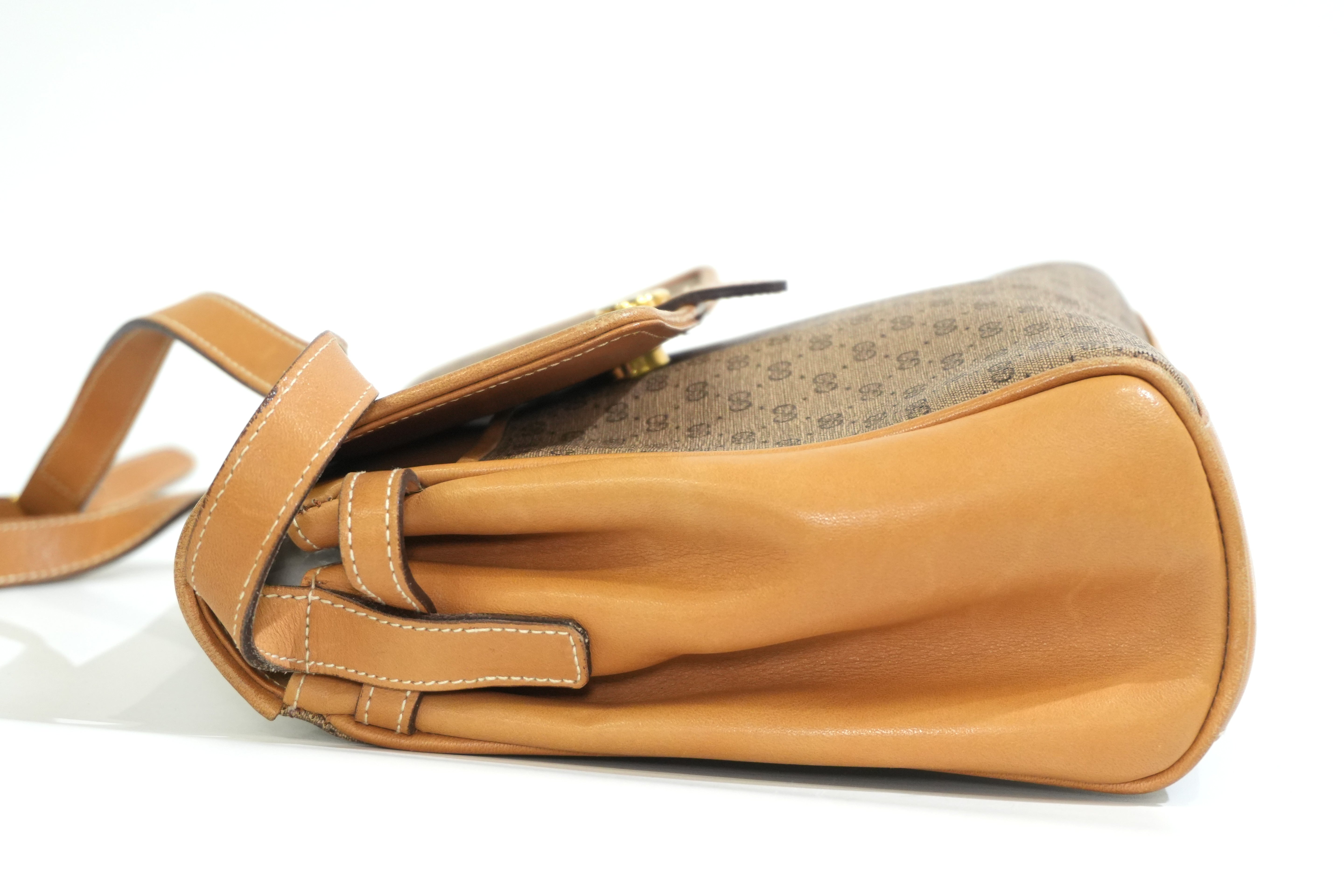 Pre-owned Gucci Microguccisima Shoulder Bag Brown