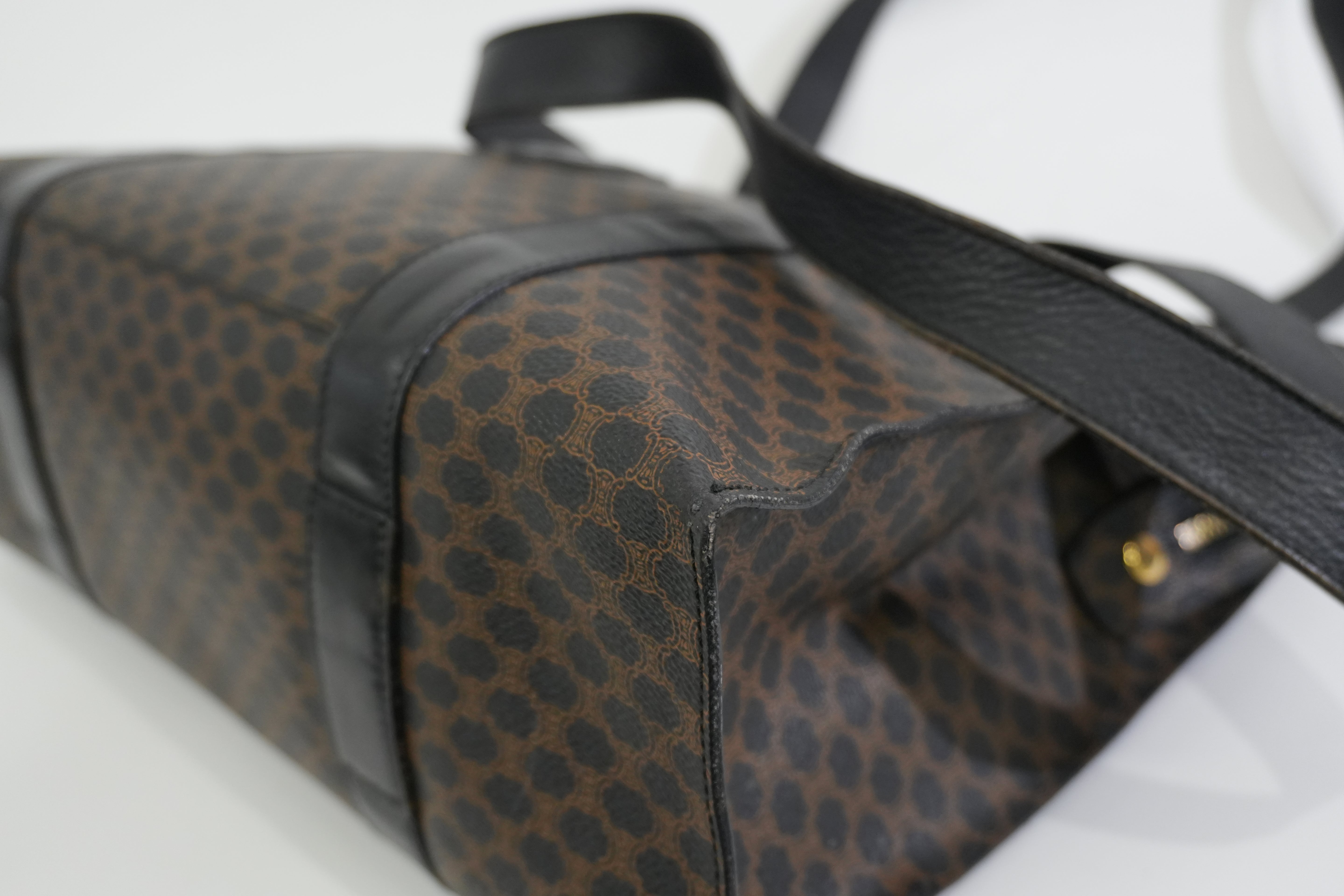 Pre-owned Celine Macadam Tote Bag Black