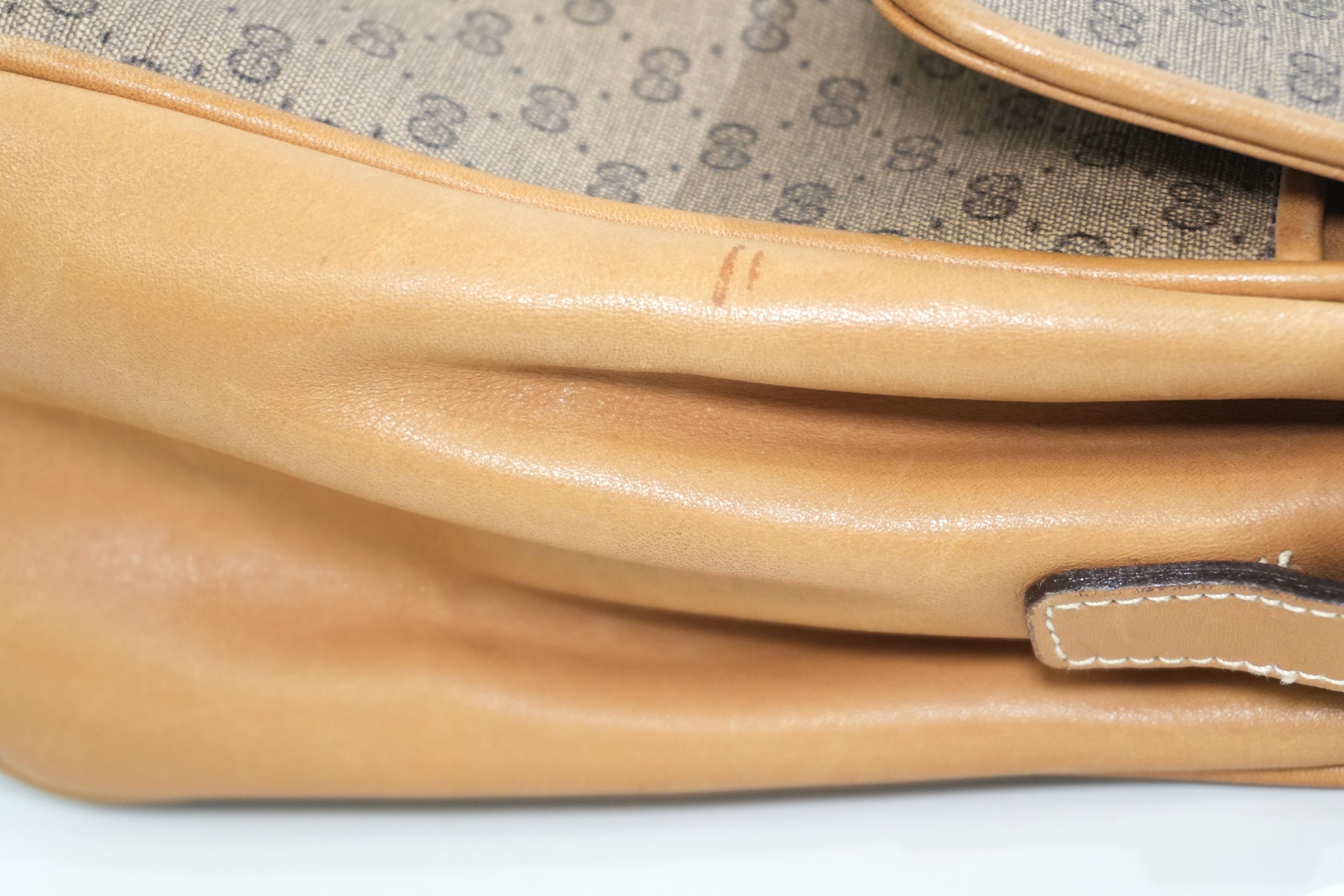 Pre-owned Gucci Microguccisima Shoulder Bag Brown