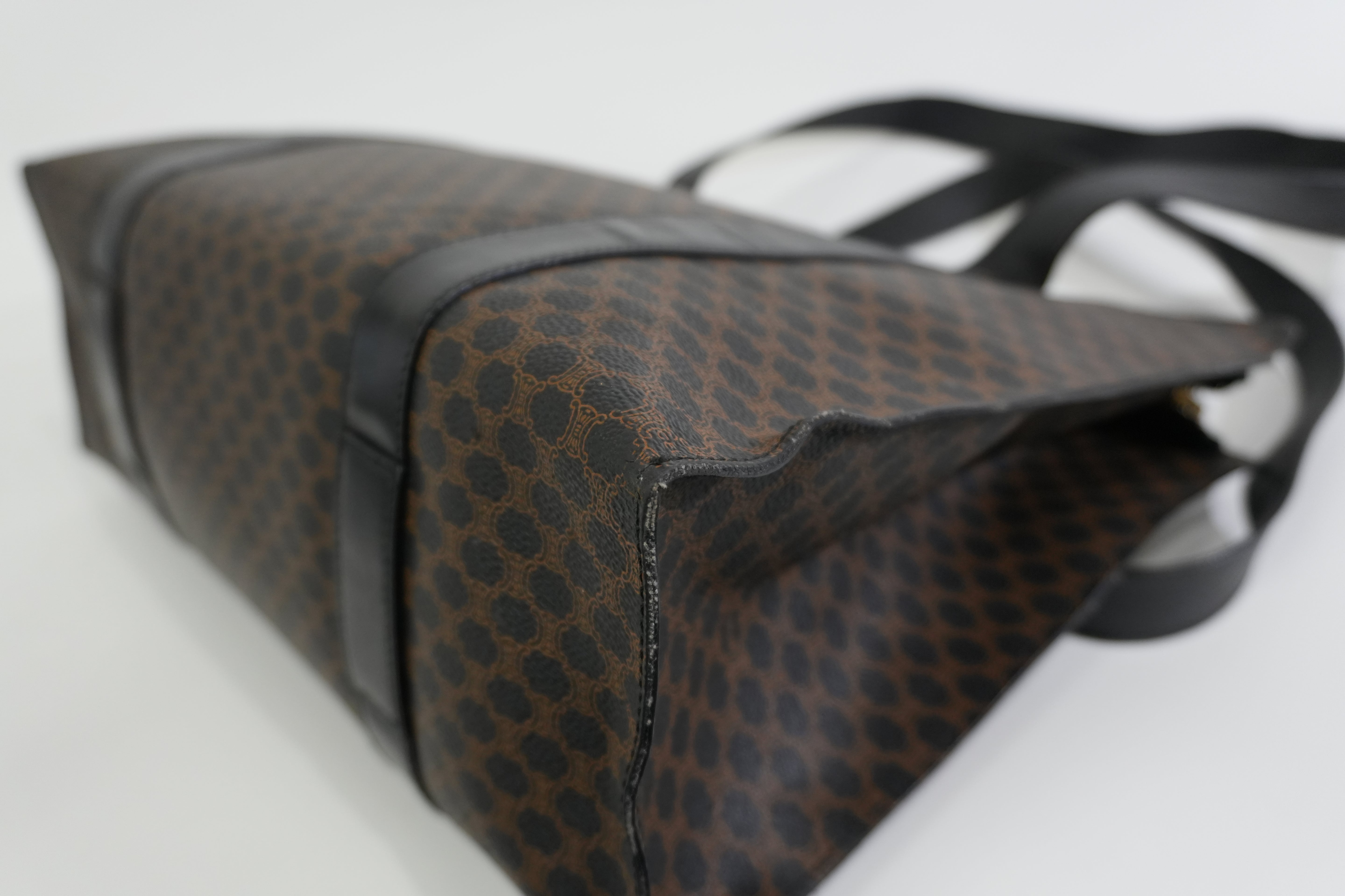 Pre-owned Celine Macadam Tote Bag Black