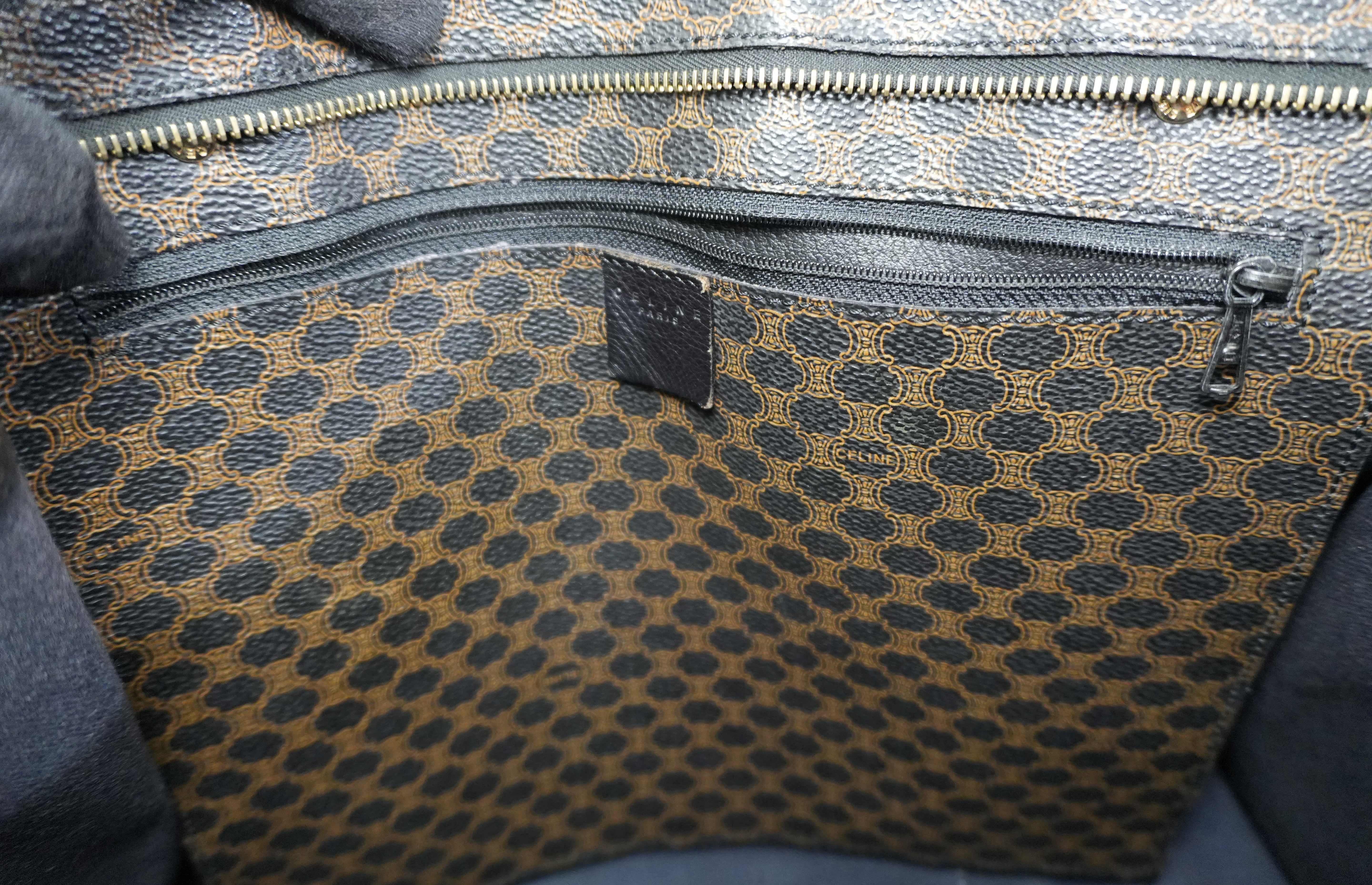 Pre-owned Celine Macadam Tote Bag Black