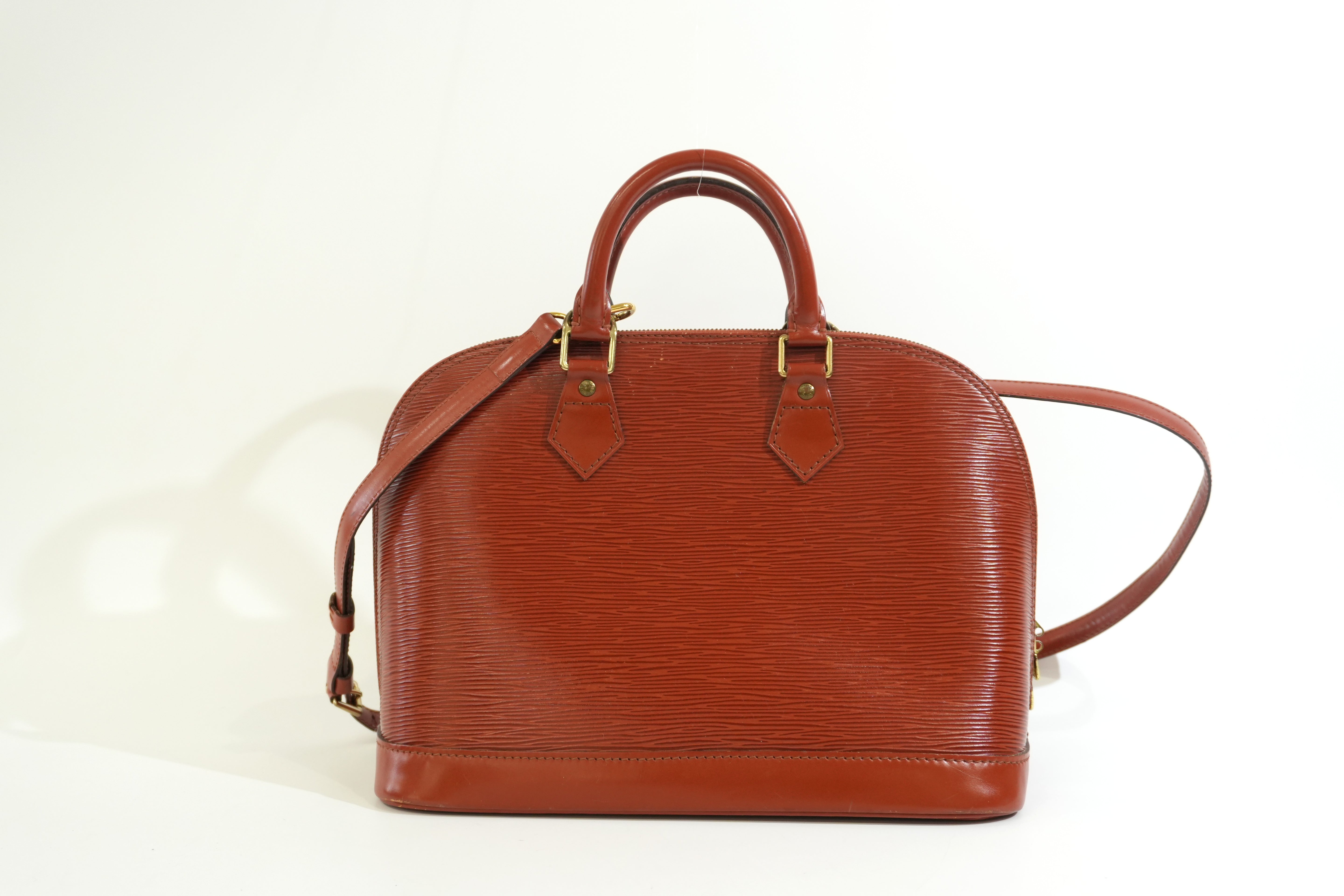 Pre-owned Louis Vuitton Epi Two Way Alma Shoulder Bag Brown