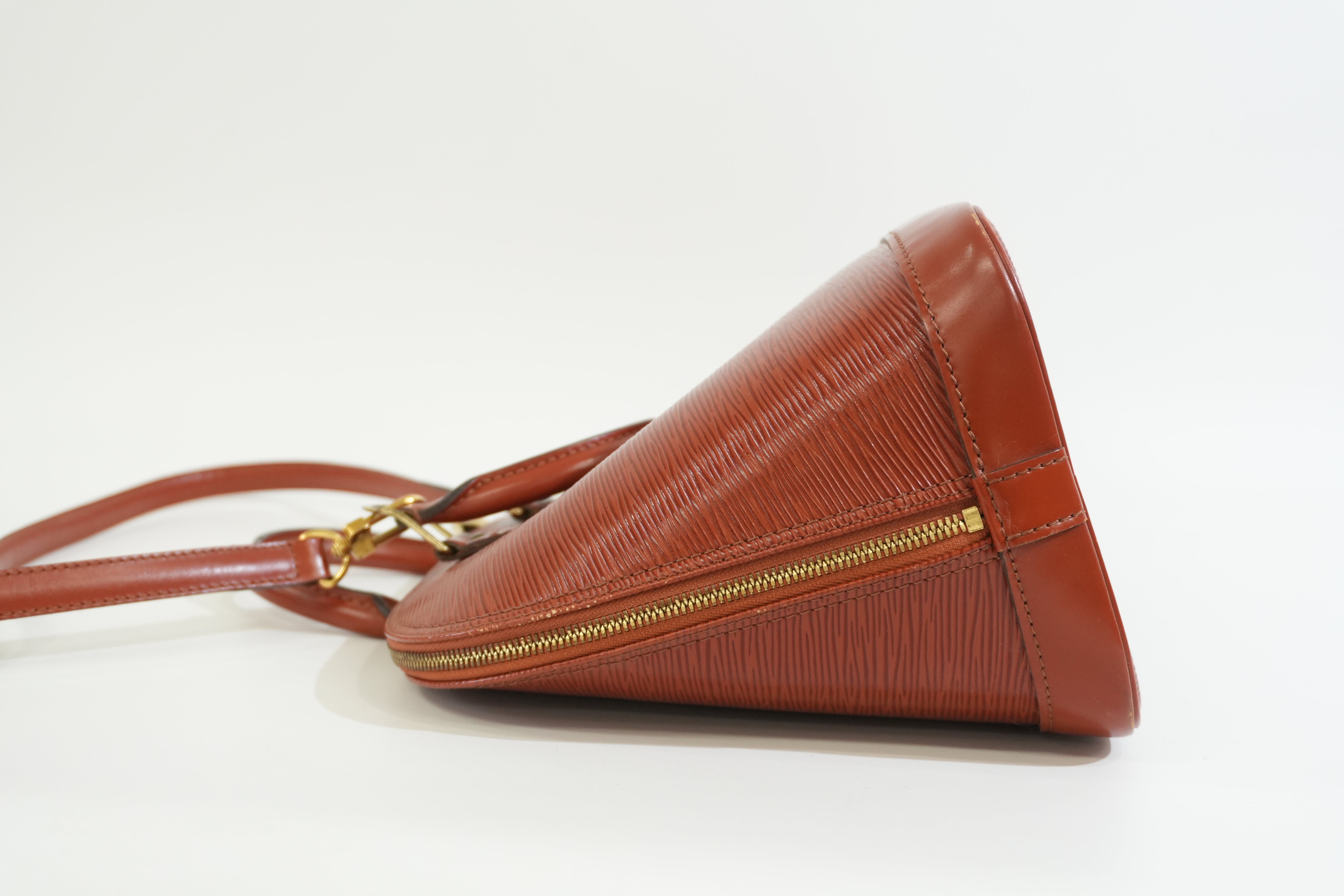 Pre-owned Louis Vuitton Epi Two Way Alma Shoulder Bag Brown