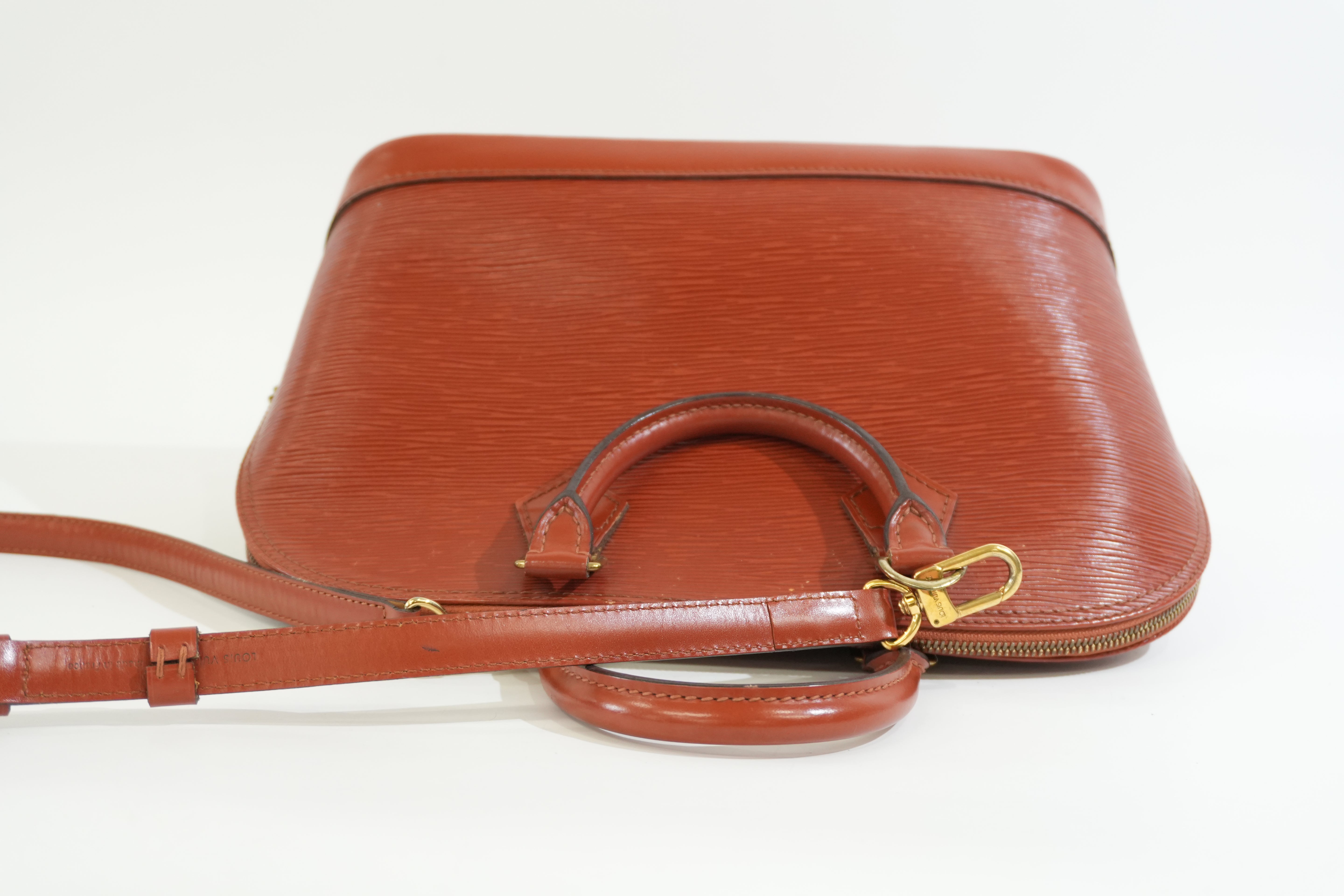 Pre-owned Louis Vuitton Epi Two Way Alma Shoulder Bag Brown