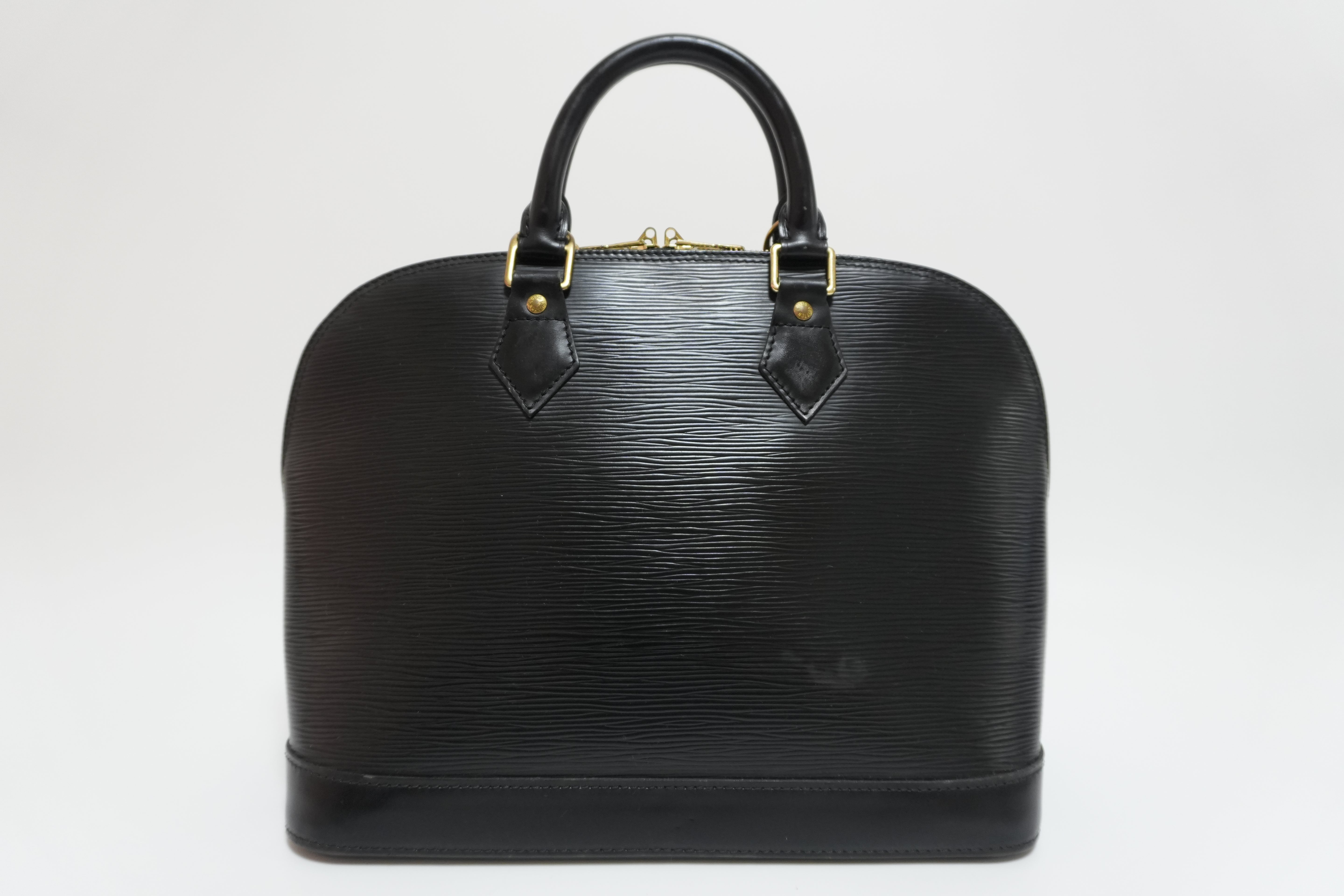 Louis Vuitton Epi Alma PM Handbag Black Used