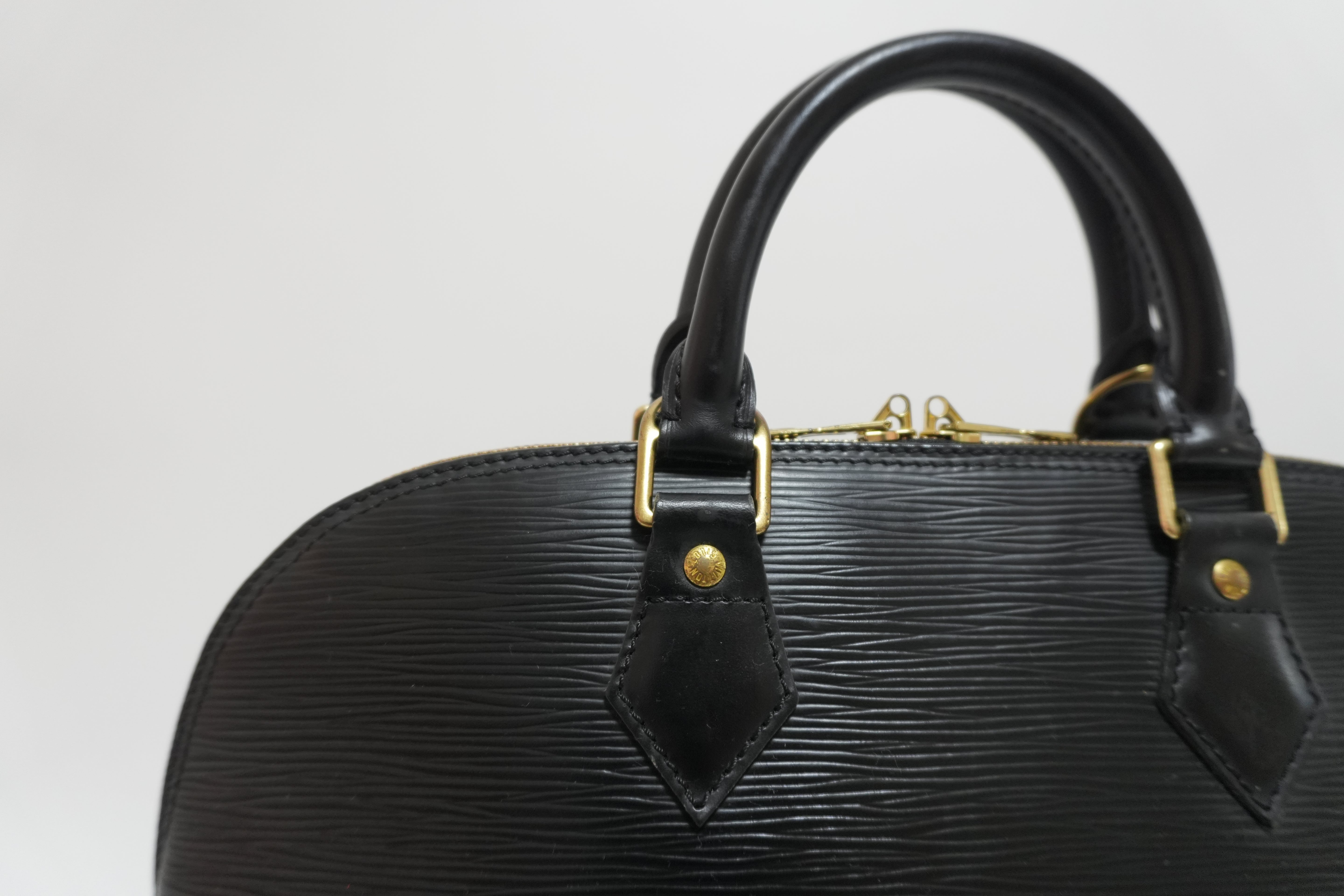 Louis Vuitton Epi Alma PM Handbag Black Used