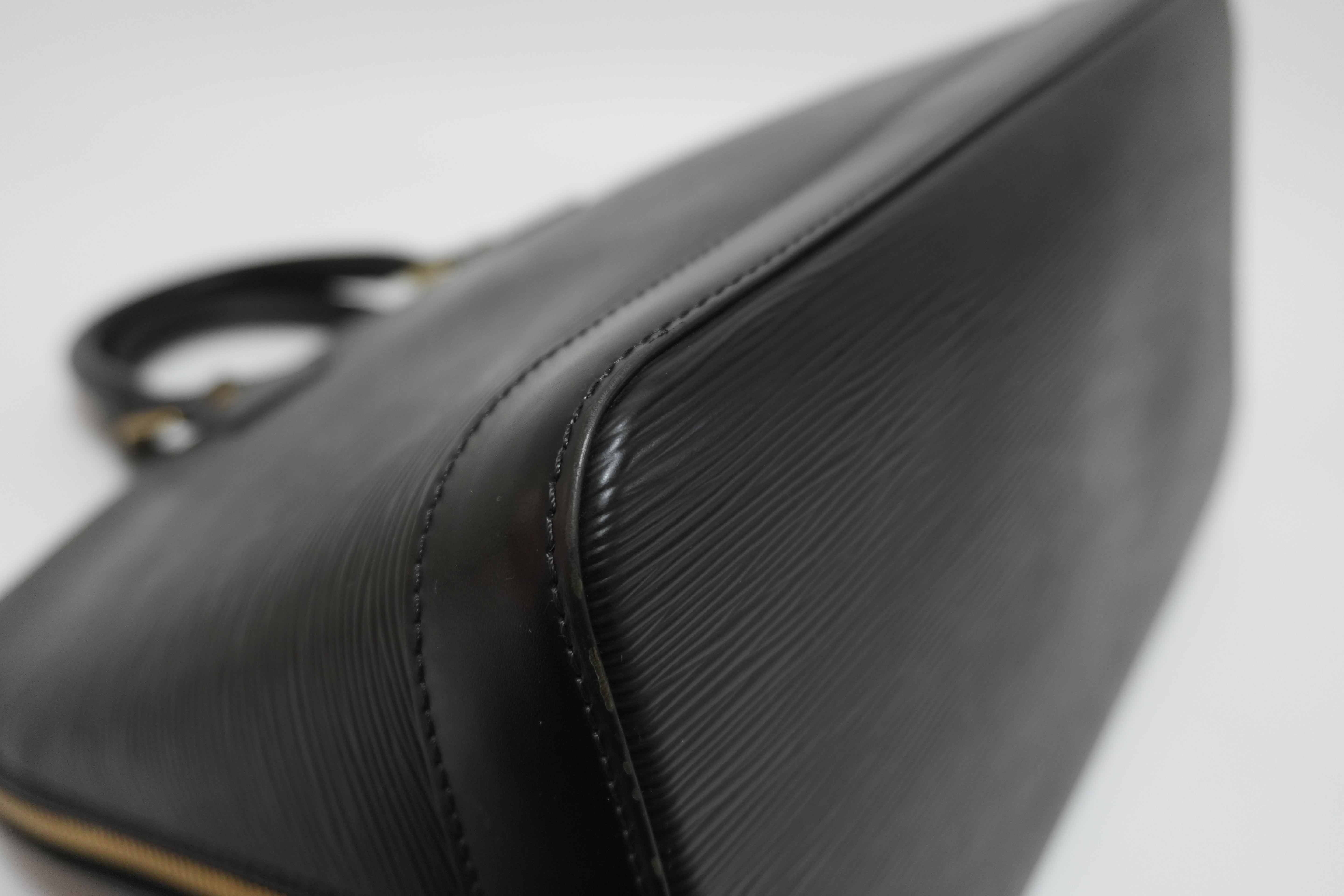 Louis Vuitton Epi Alma PM Handbag Black Used