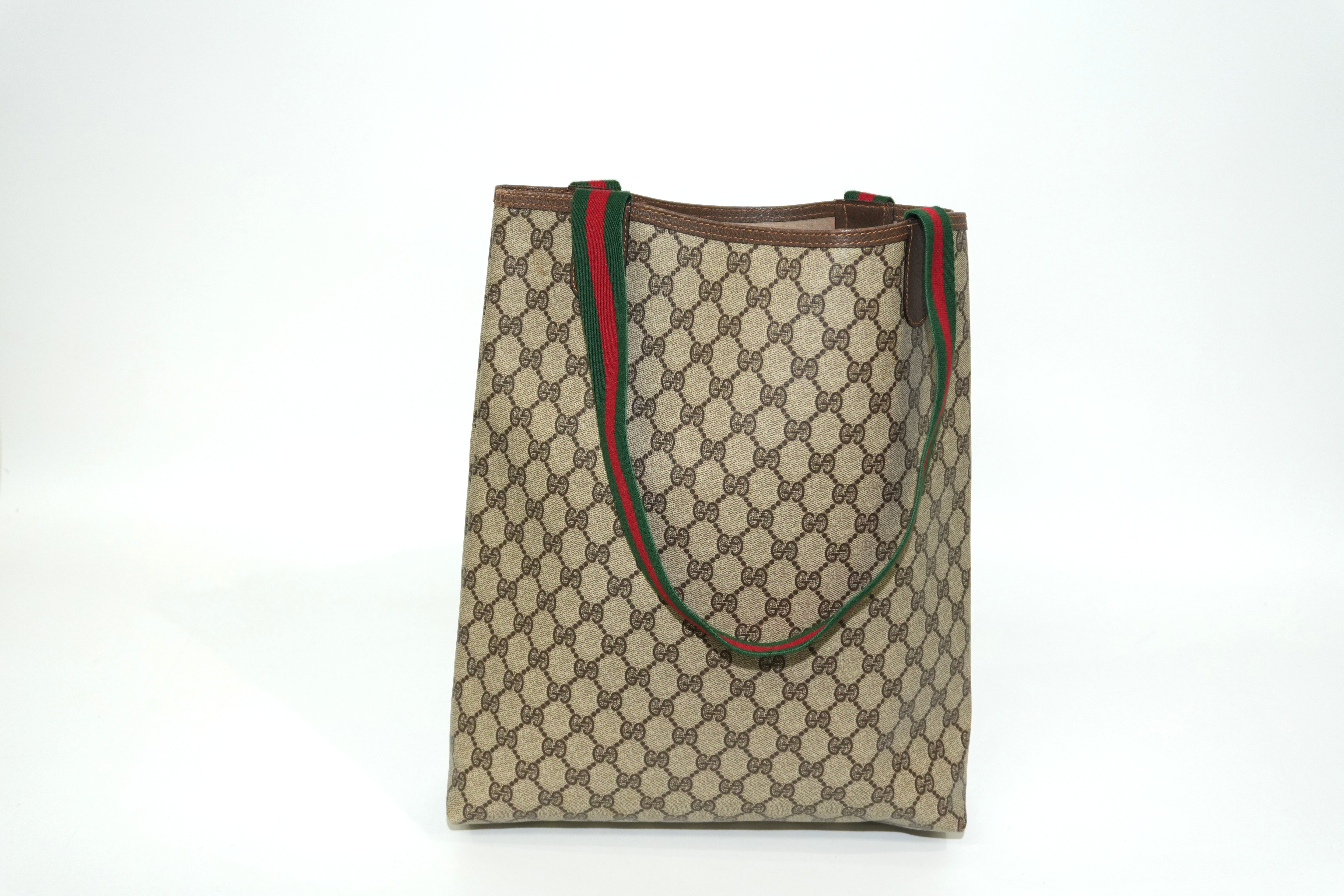 Pre-owned Gucci Ophidia Tote Bag Brown