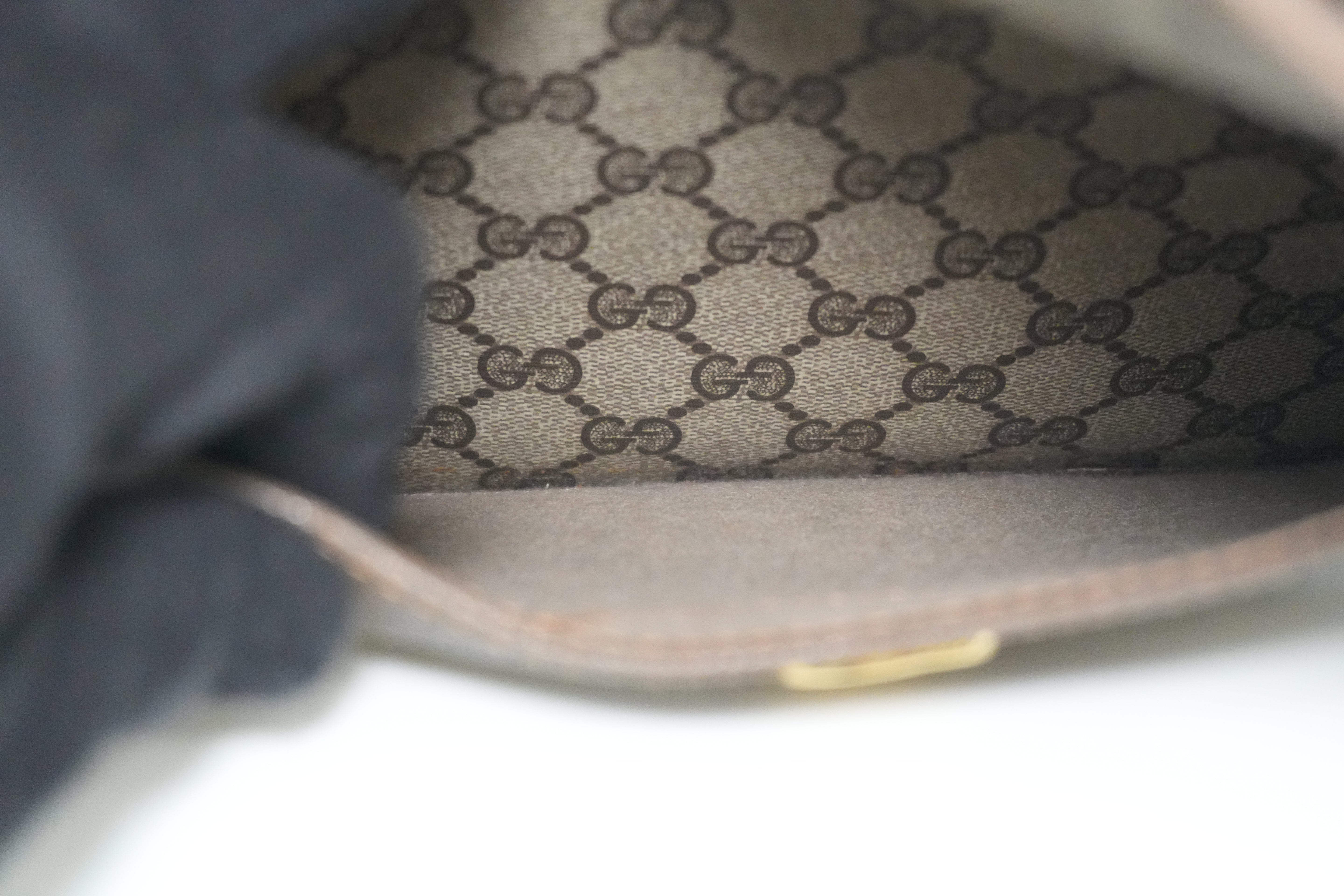 Pre-owned Gucci Ophidia Tote Bag Brown
