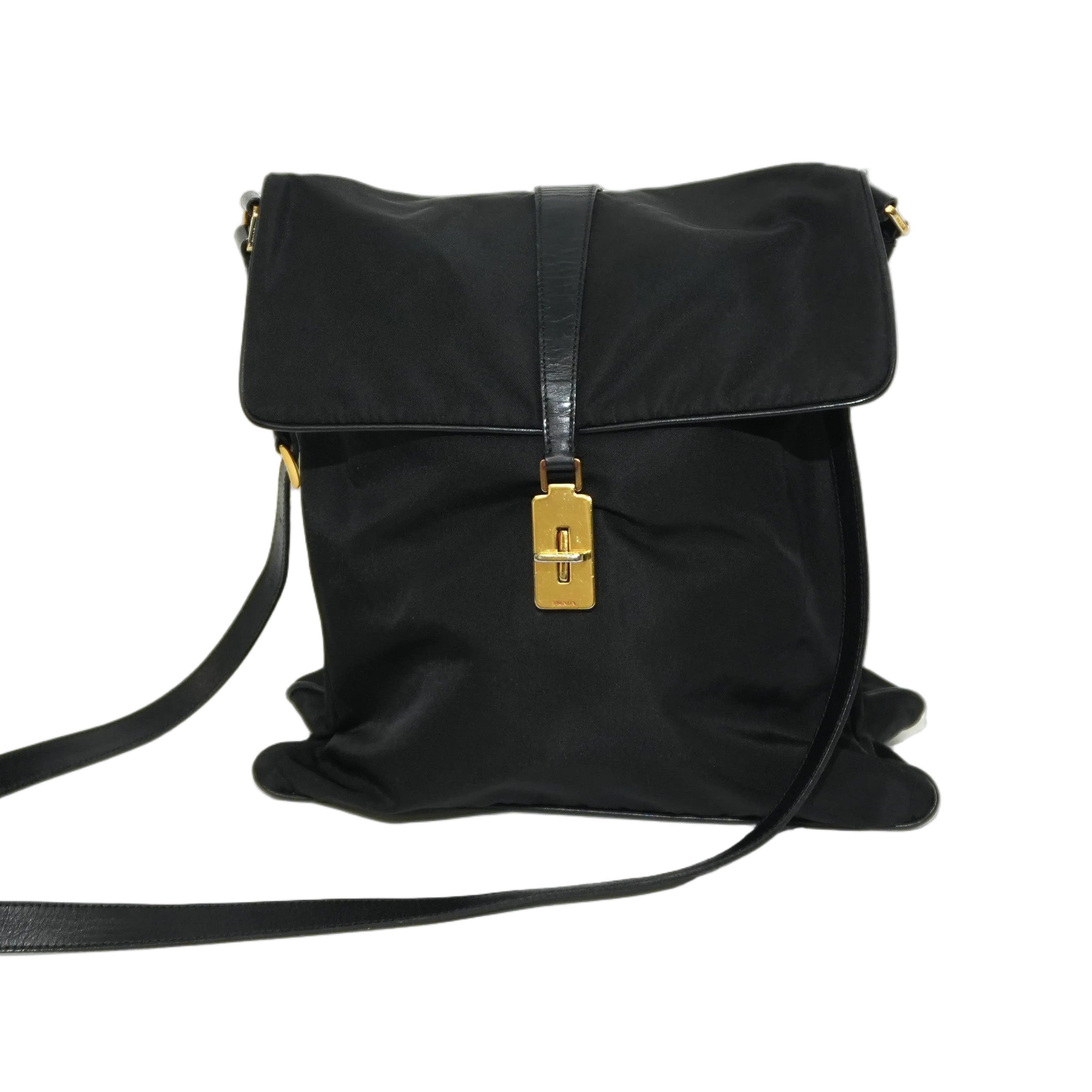 Pre-owned Prada Crossbody Navy Black