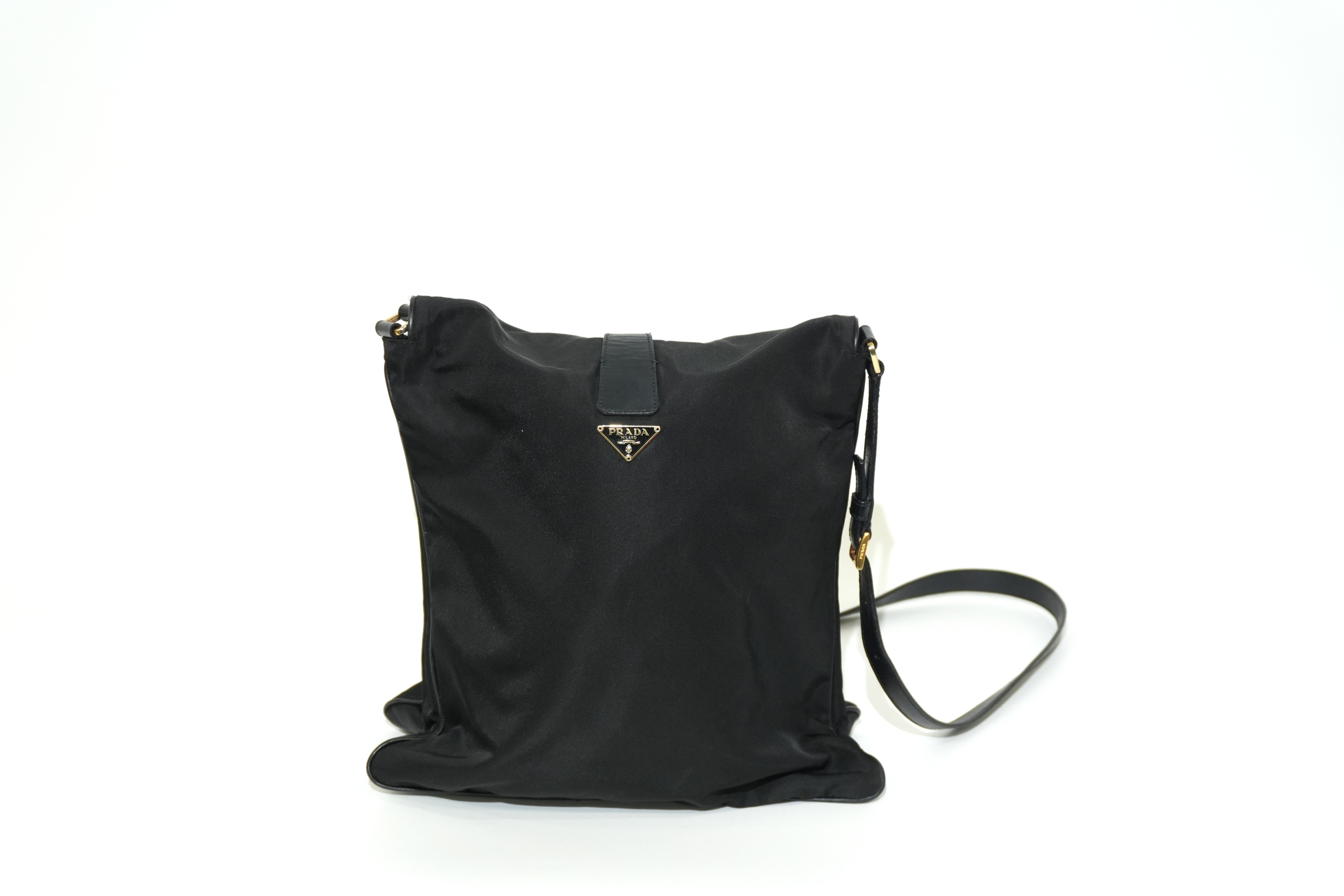 Pre-owned Prada Crossbody Navy Black