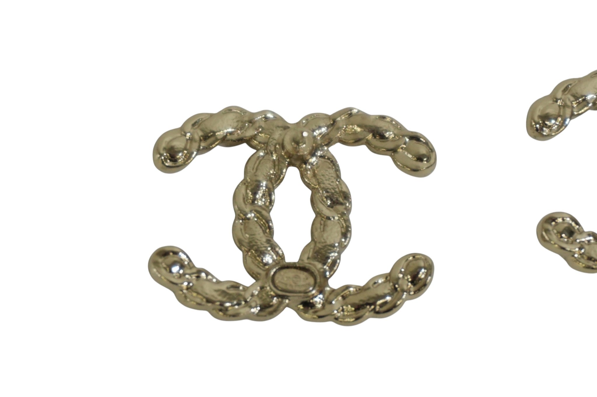 Pre-owned Chanel CC Earrings Black and Gold