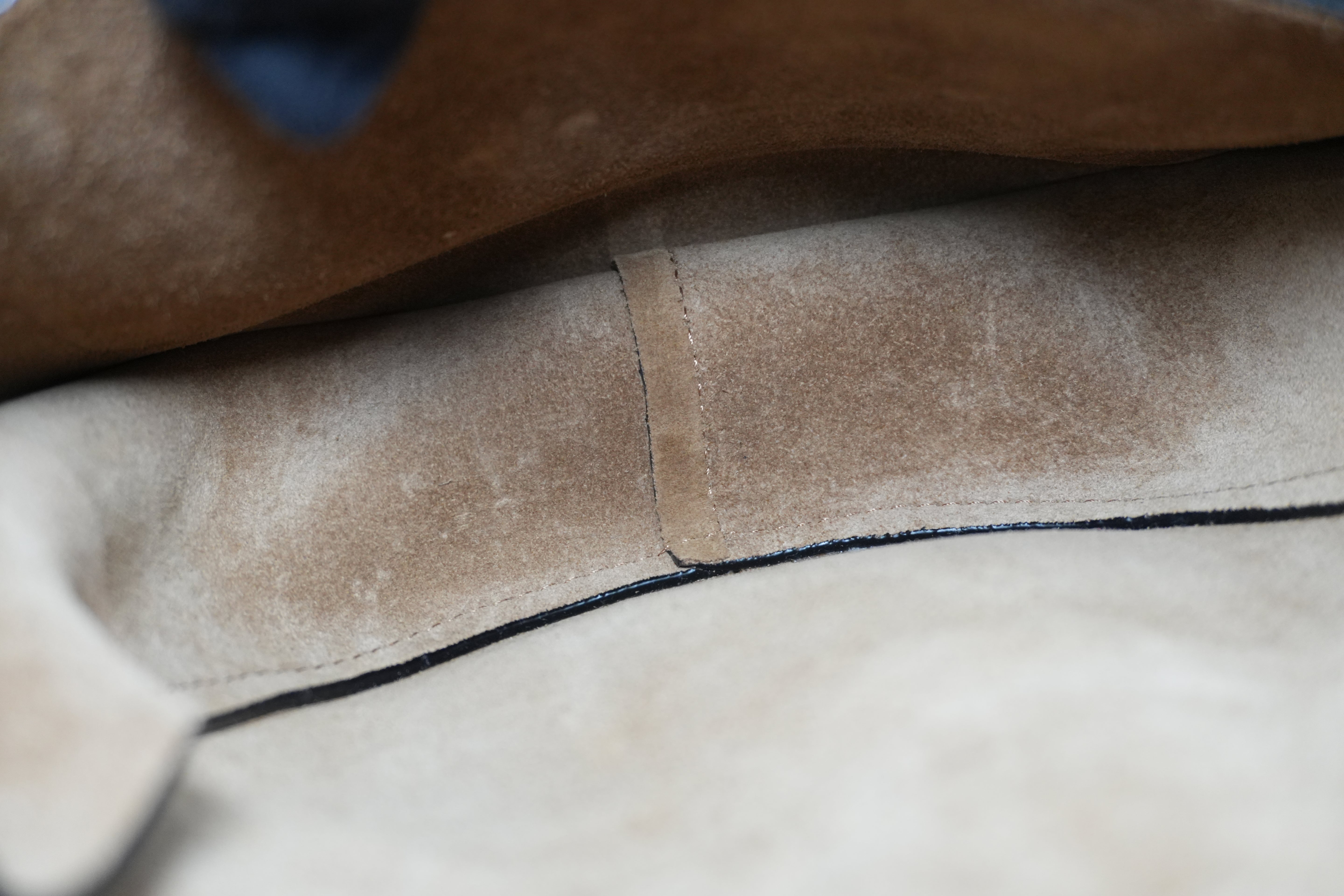 Pre-owned Loewe Gate Snakeskin Print Shoulder Bag Ivory