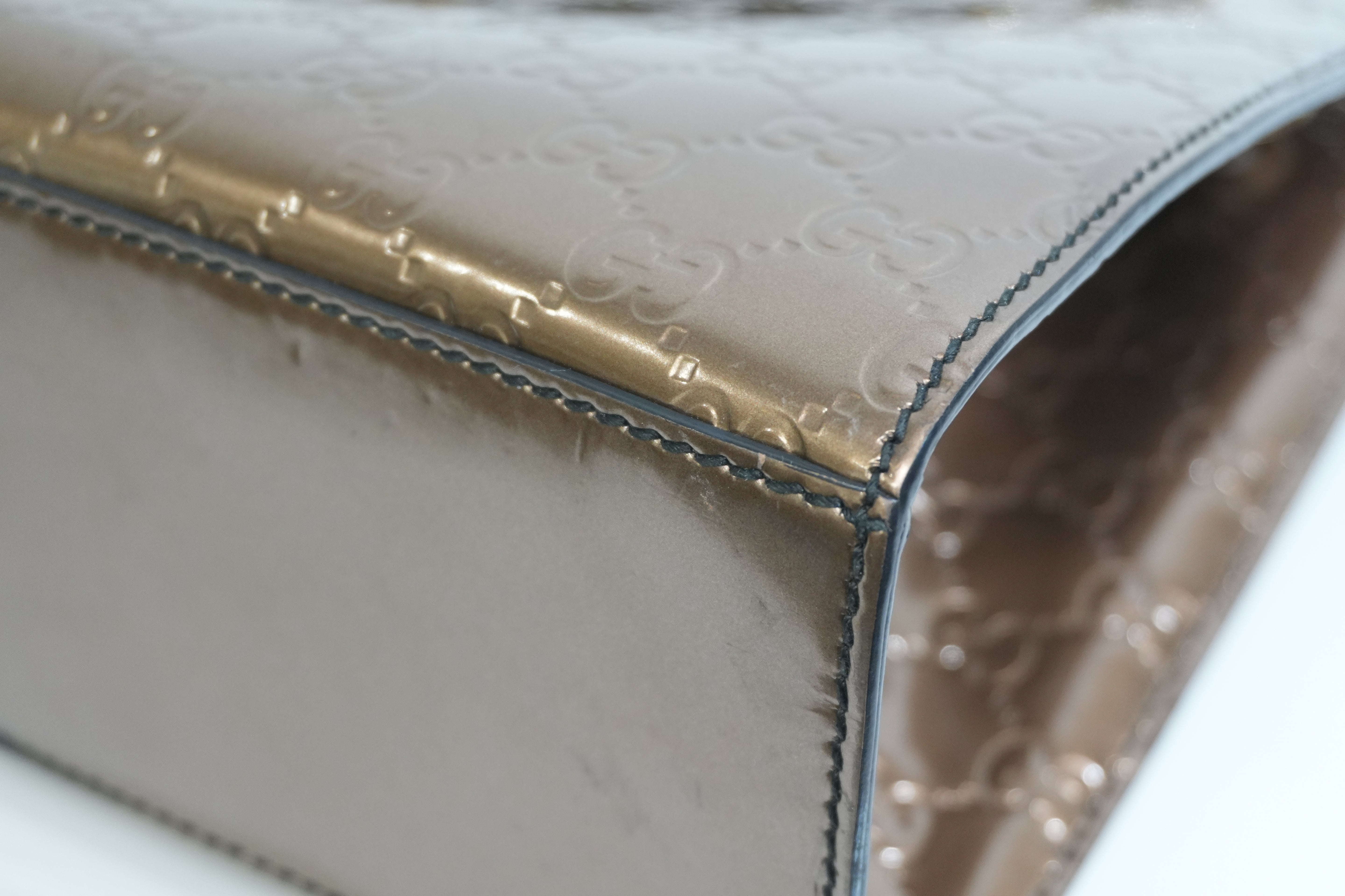 Pre-owned Gucci Emily Chain Shoulder Bag Bronze