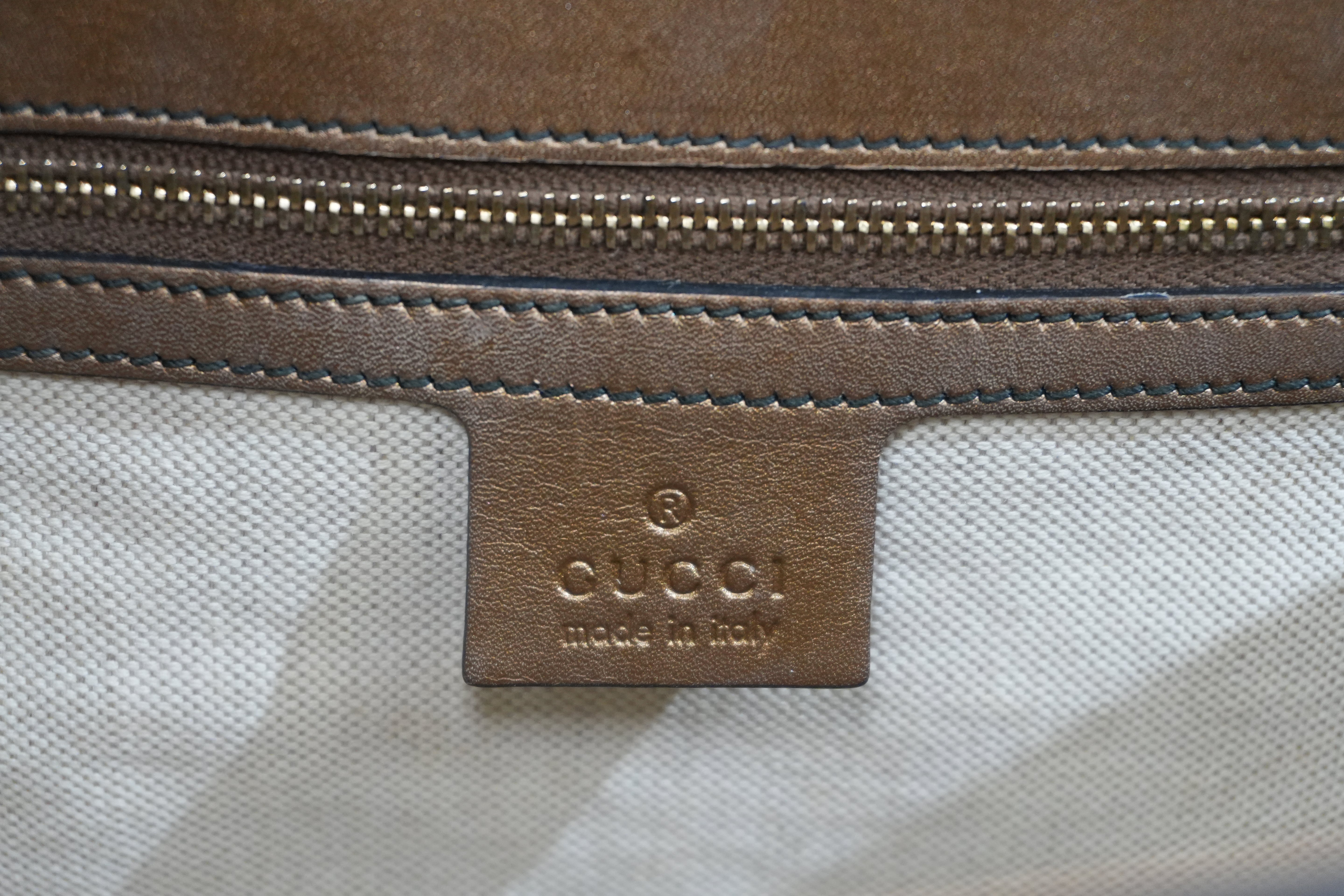 Pre-owned Gucci Emily Chain Shoulder Bag Bronze