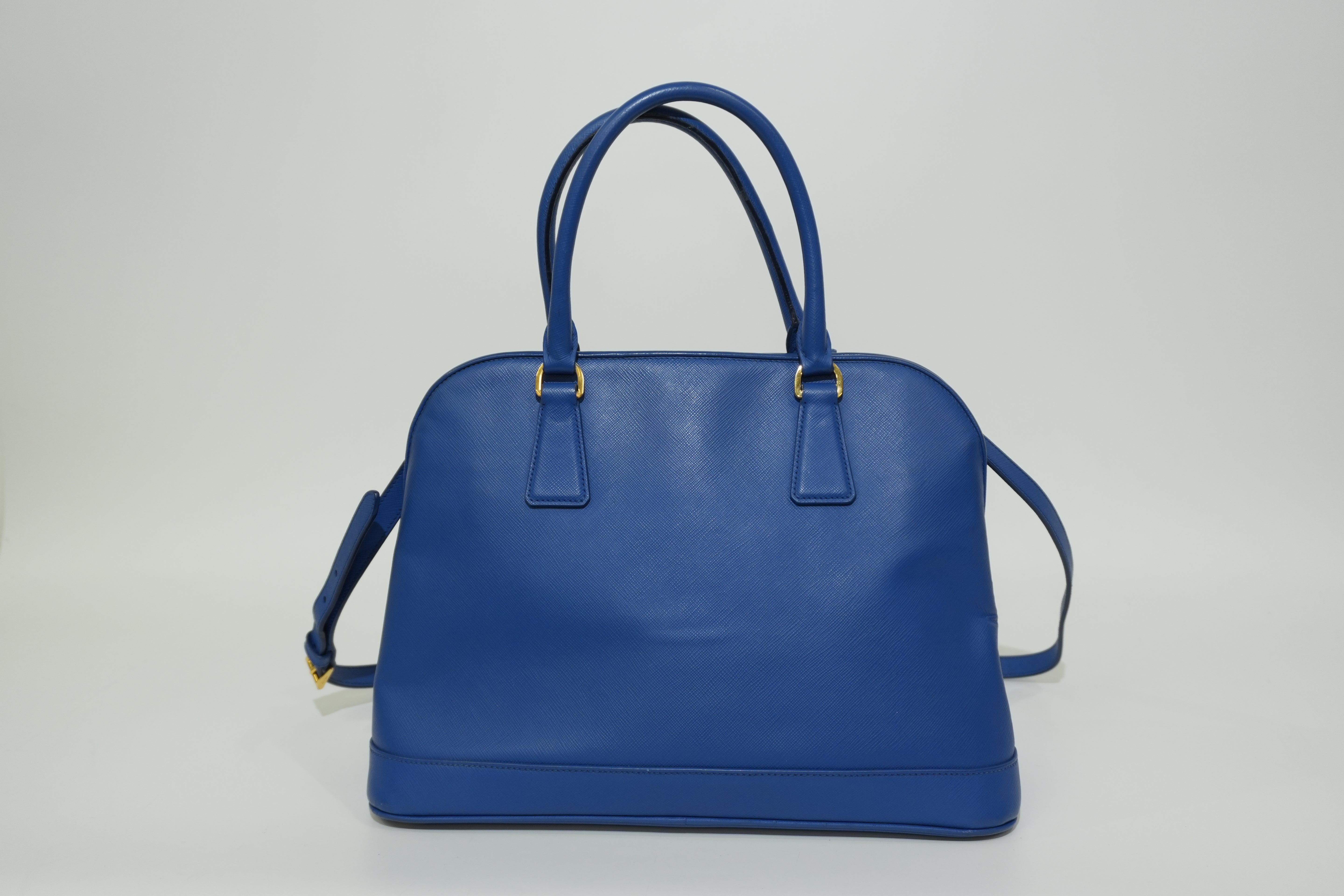 Pre-owned Prada Saffiano Two Way Shoulder Bag Blue