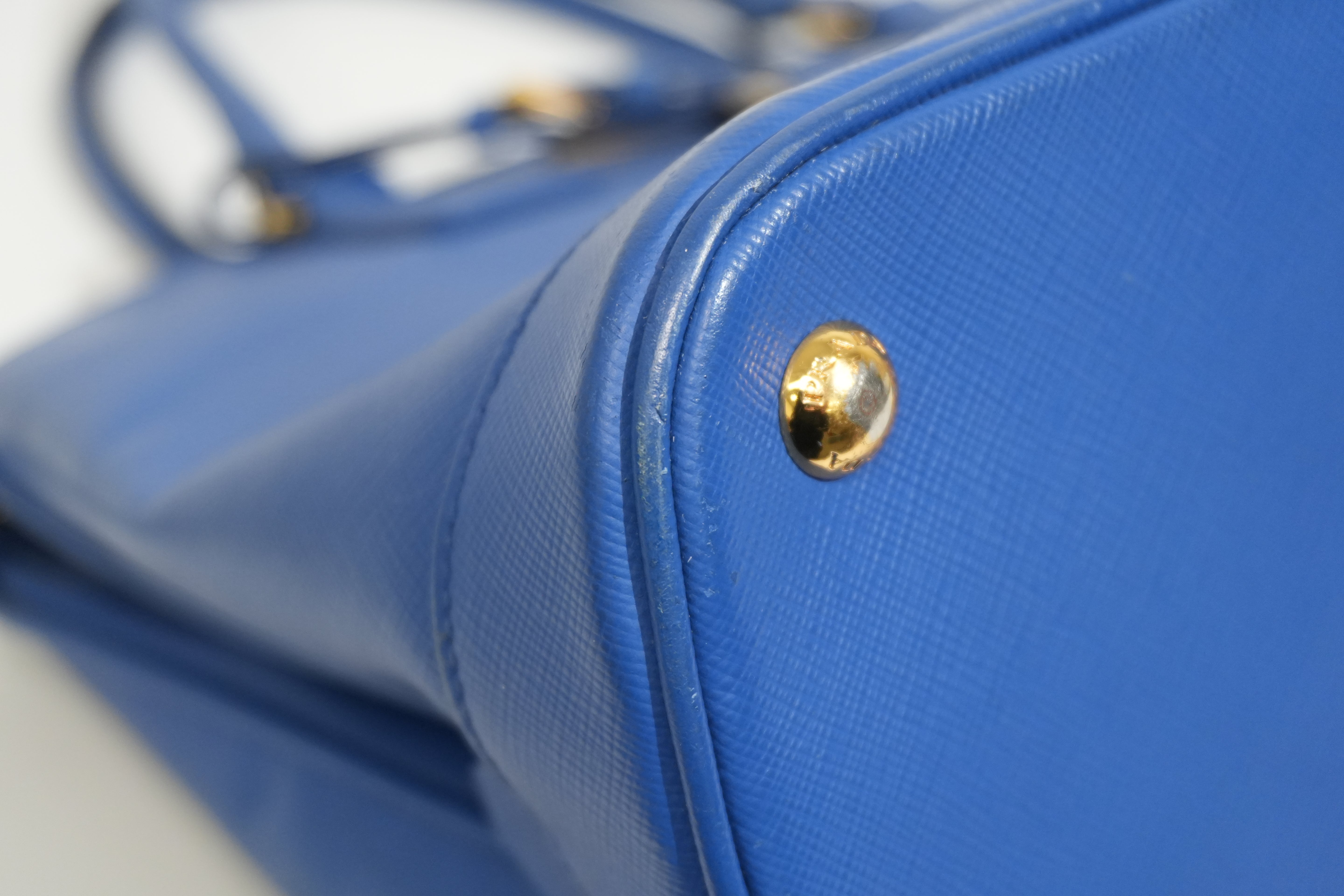 Pre-owned Prada Saffiano Two Way Shoulder Bag Blue